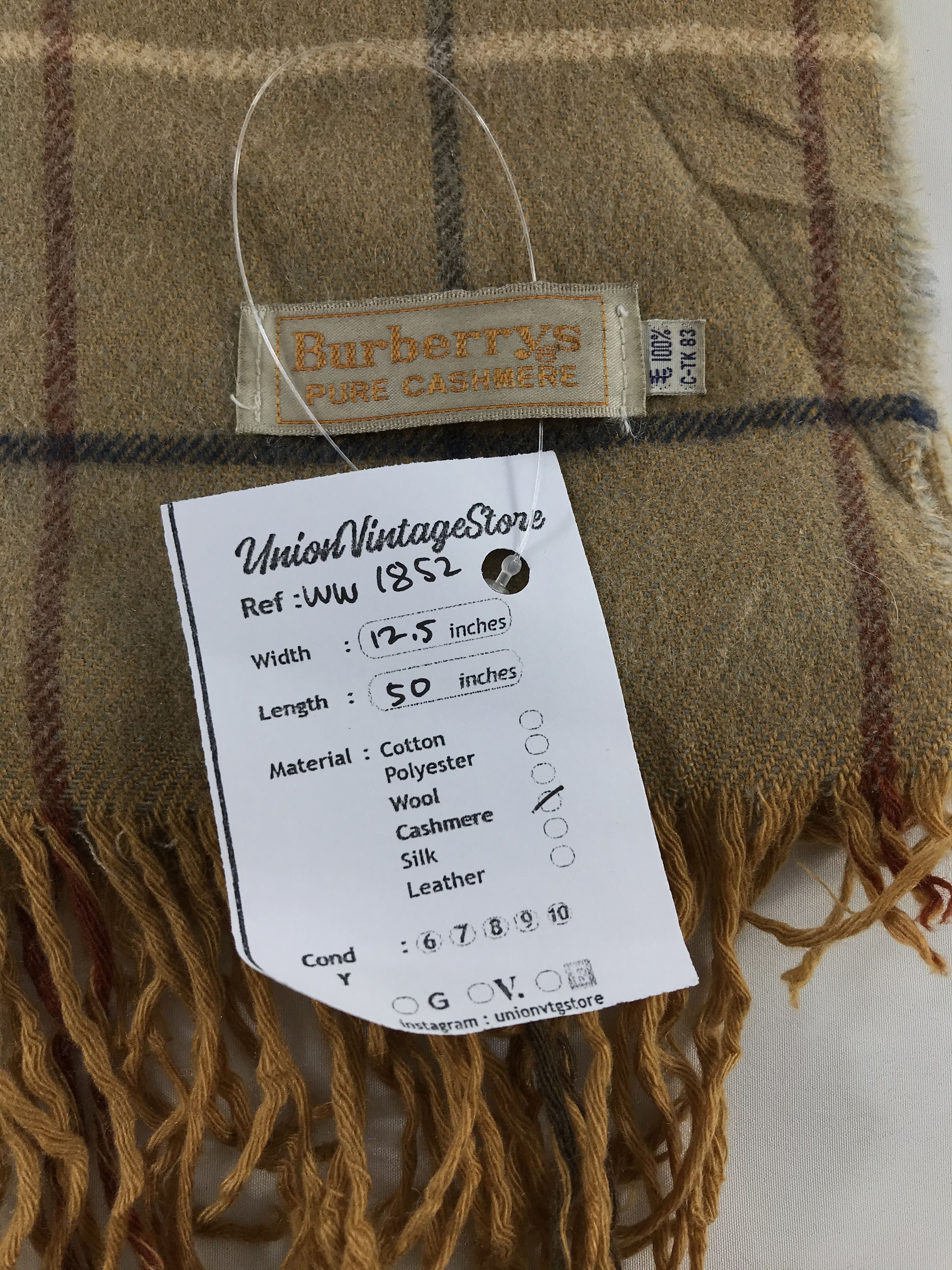 Burberry × Vintage Burberry Scarf / Muffler / Neckwear - WW1852 Size ONE SIZE - 6 Thumbnail