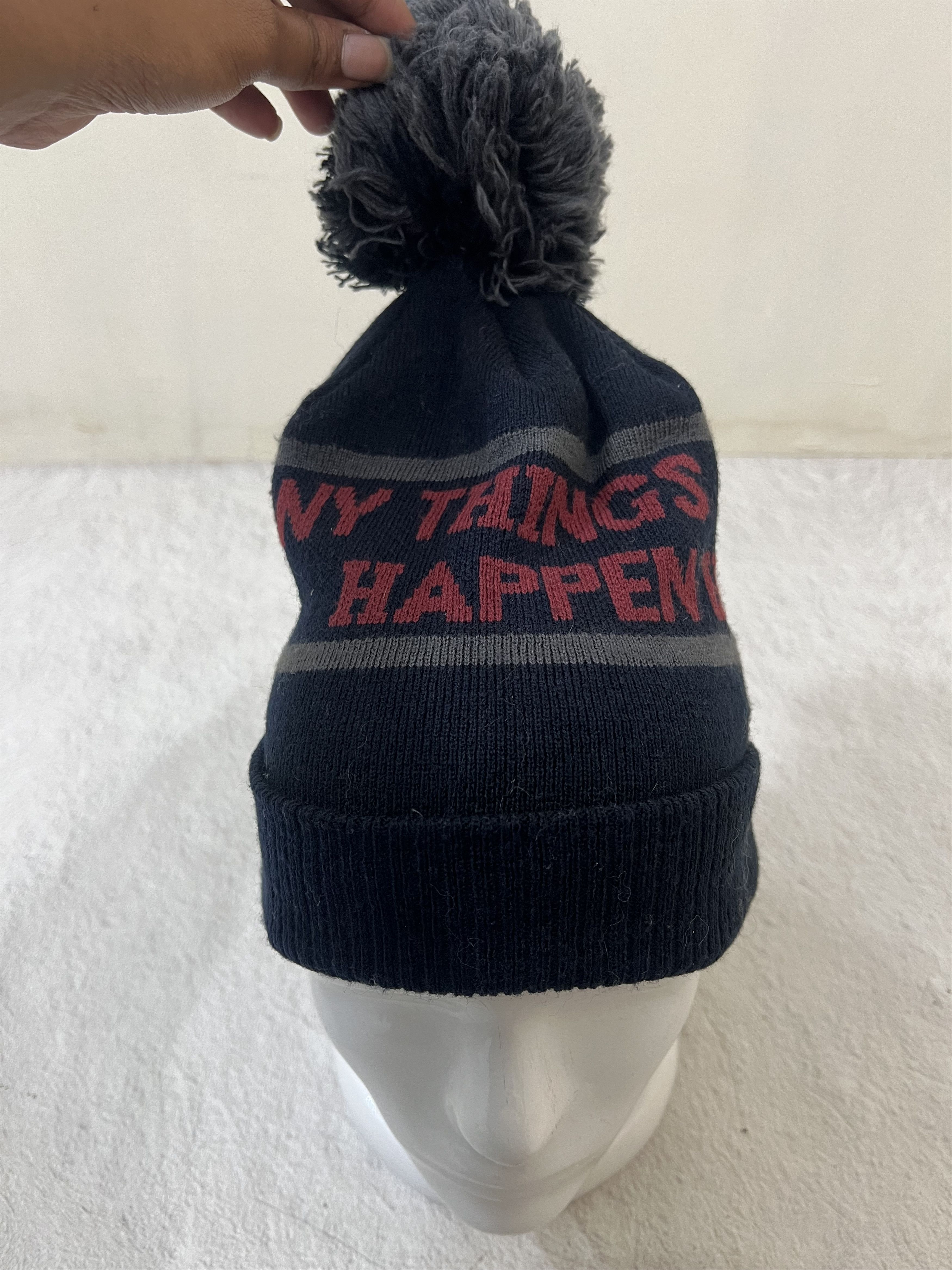 Japanese Brand 2000s Pierre Balmain Poem Knit Beanie Hat y2k Lgb Ifsix Size ONE SIZE - 2 Thumbnail