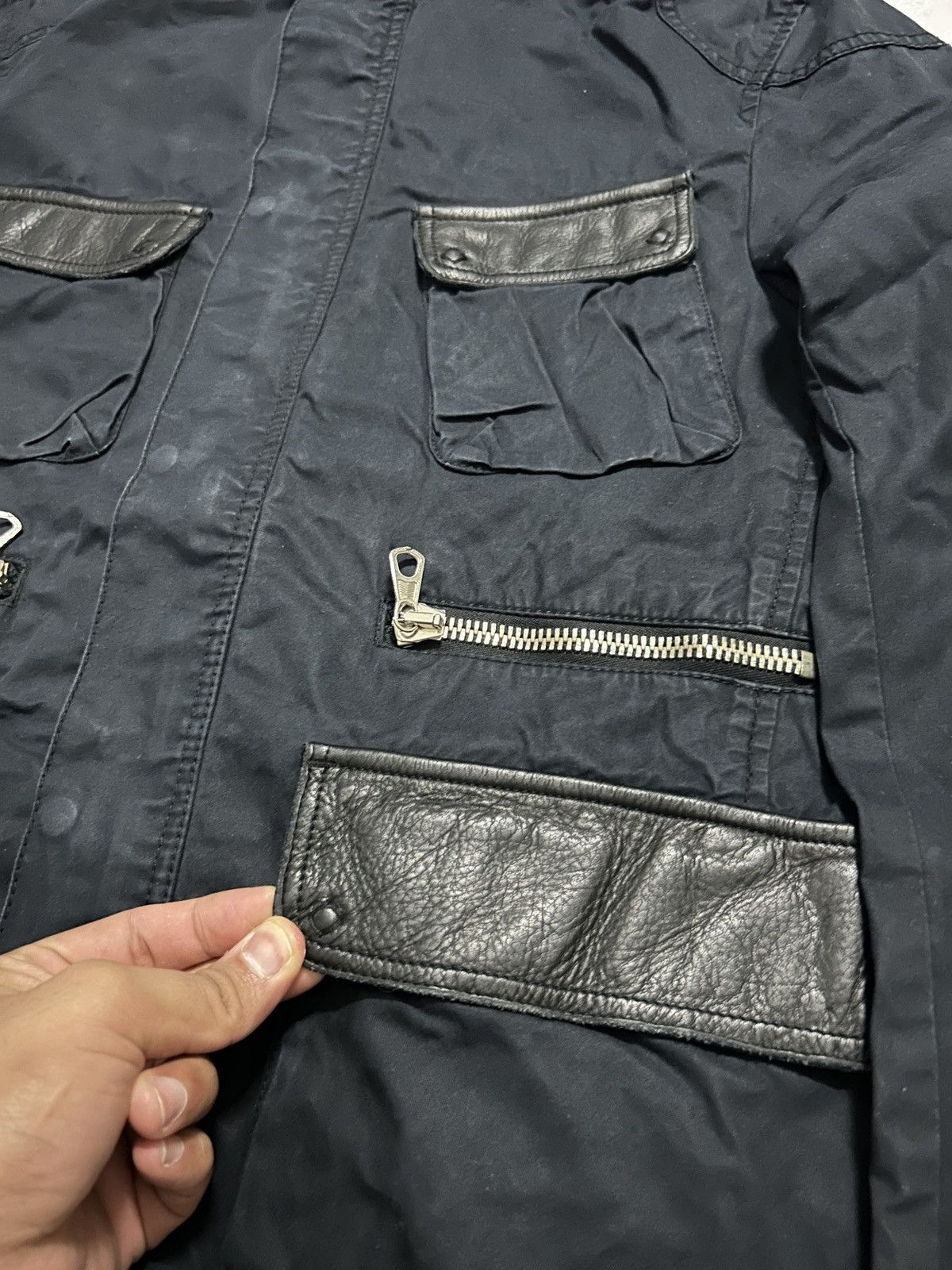 Japanese Brand 2000’s Bark Tannage Black Jacket with leather pocket Size US M / EU 48-50 / 2 - 10 Thumbnail
