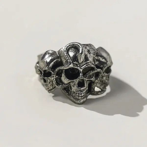 Anime × Ring Of Fire Vintage Skull Ring Size ONE SIZE - 2 Thumbnail
