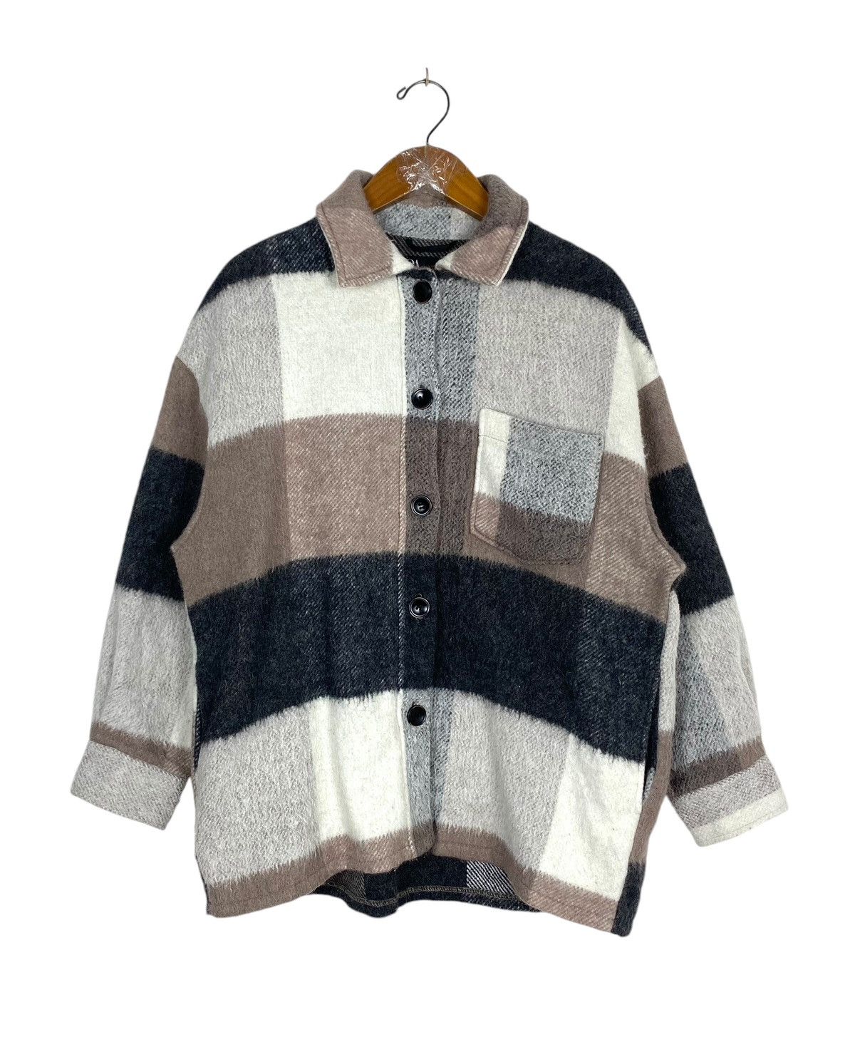 Zara Rare‼️ Zara Wool Blend Fringe Shirt Jacket Size M / US 6-8 / IT 42-44 - 1 Thumbnail
