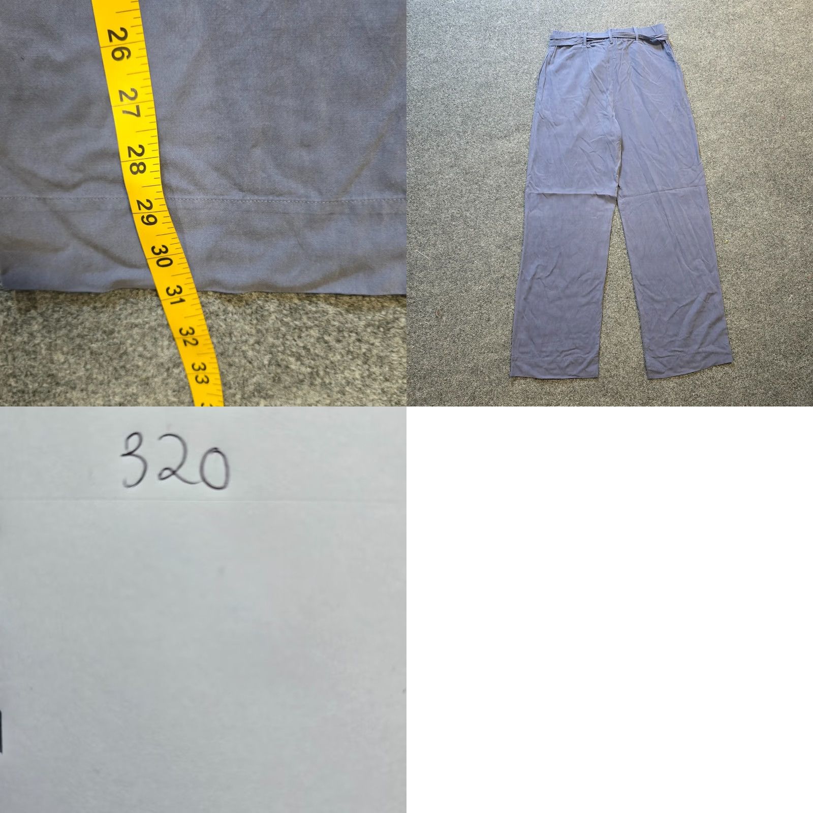 J. Jill J Jill Pants Women Size 6 Blue Silk Wide-Leg Belted Dress Pants Quiet Luxury Capsule Casual Business Travel Regular Women Size 28" / US 6 / IT 42 - 8 Thumbnail