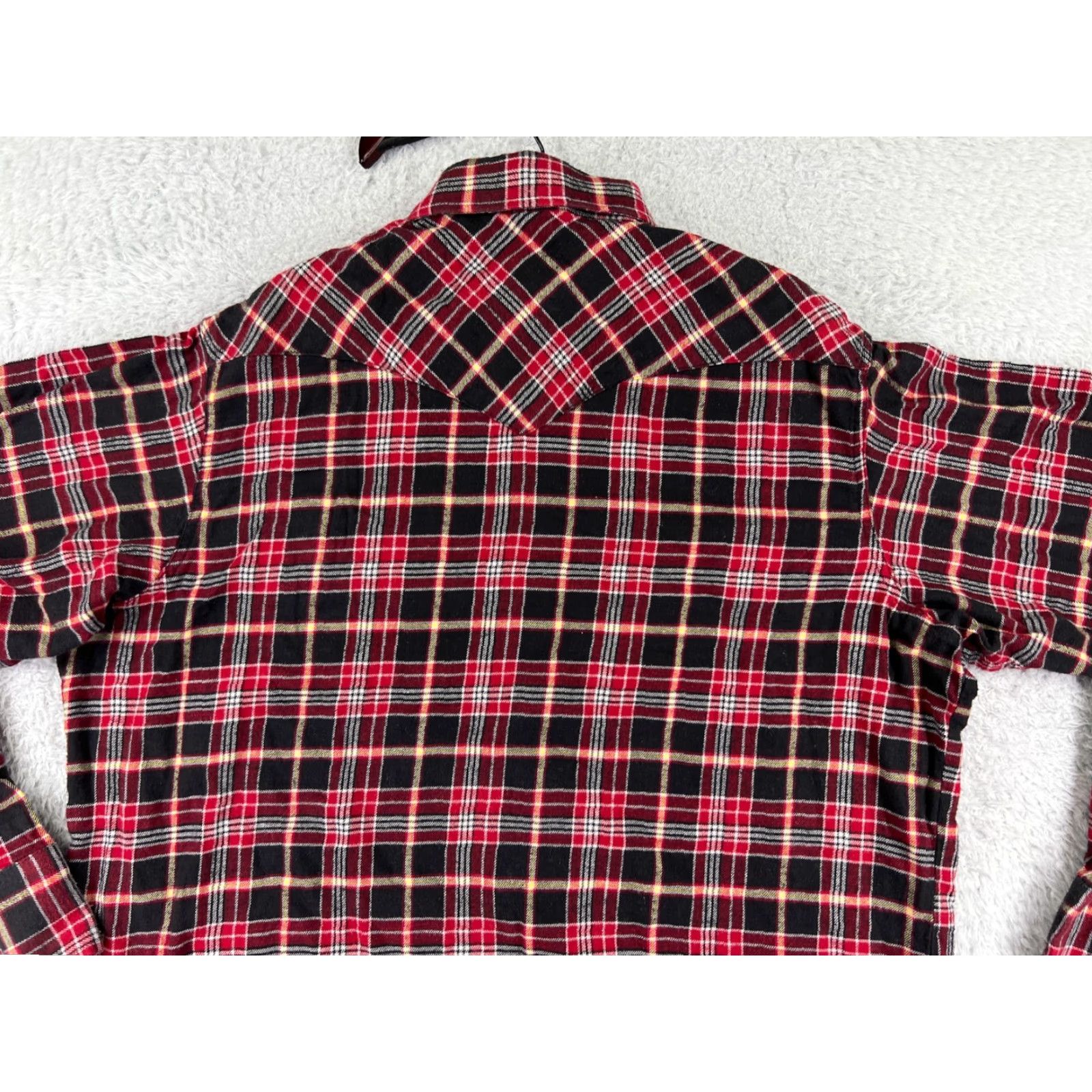 Wrangler Wrangler Shirt Men 2XL Red Plaid Western Flannel Button-Up 100% Cotton Size US XXL / EU 58 / 5 - 6 Thumbnail