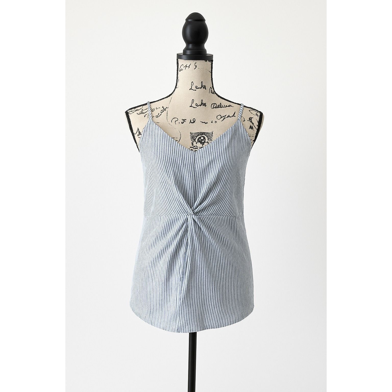 Other Staccato Blue White Striped Twist Front Tank Top Sz M Rayon Size M / US 6-8 / IT 42-44 - 1 Thumbnail
