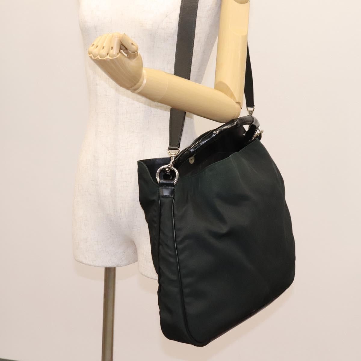 Gucci GUCCI Hand Bag Nylon Green Silver 001 001 Size ONE SIZE - 23 Thumbnail