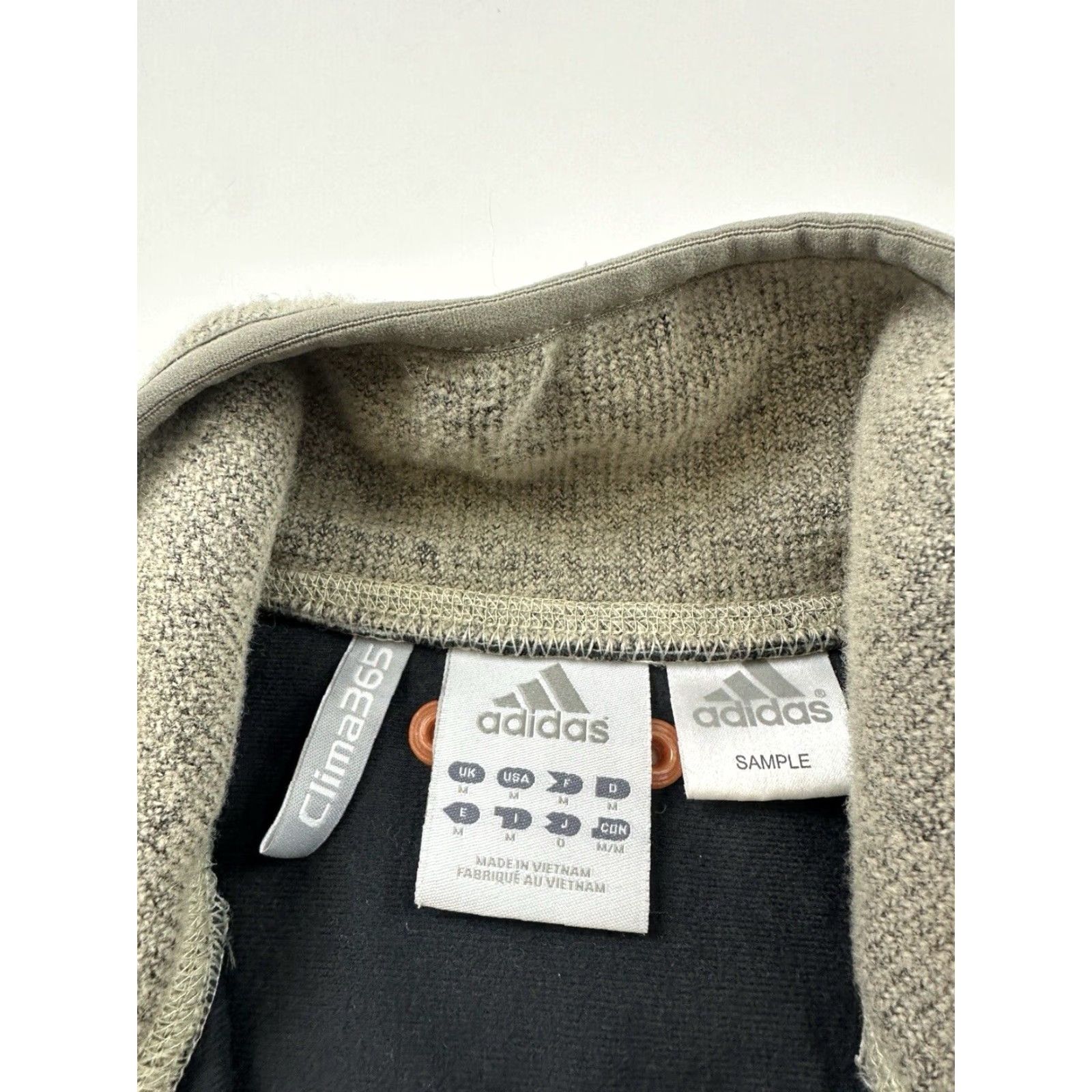Adidas Adidas Sweatshirt Mens M Beige Wool Polyester 1/4 Zip Pullover Long Sleeve Pullover Brown Sample Size US M / EU 48-50 / 2 - 7 Thumbnail
