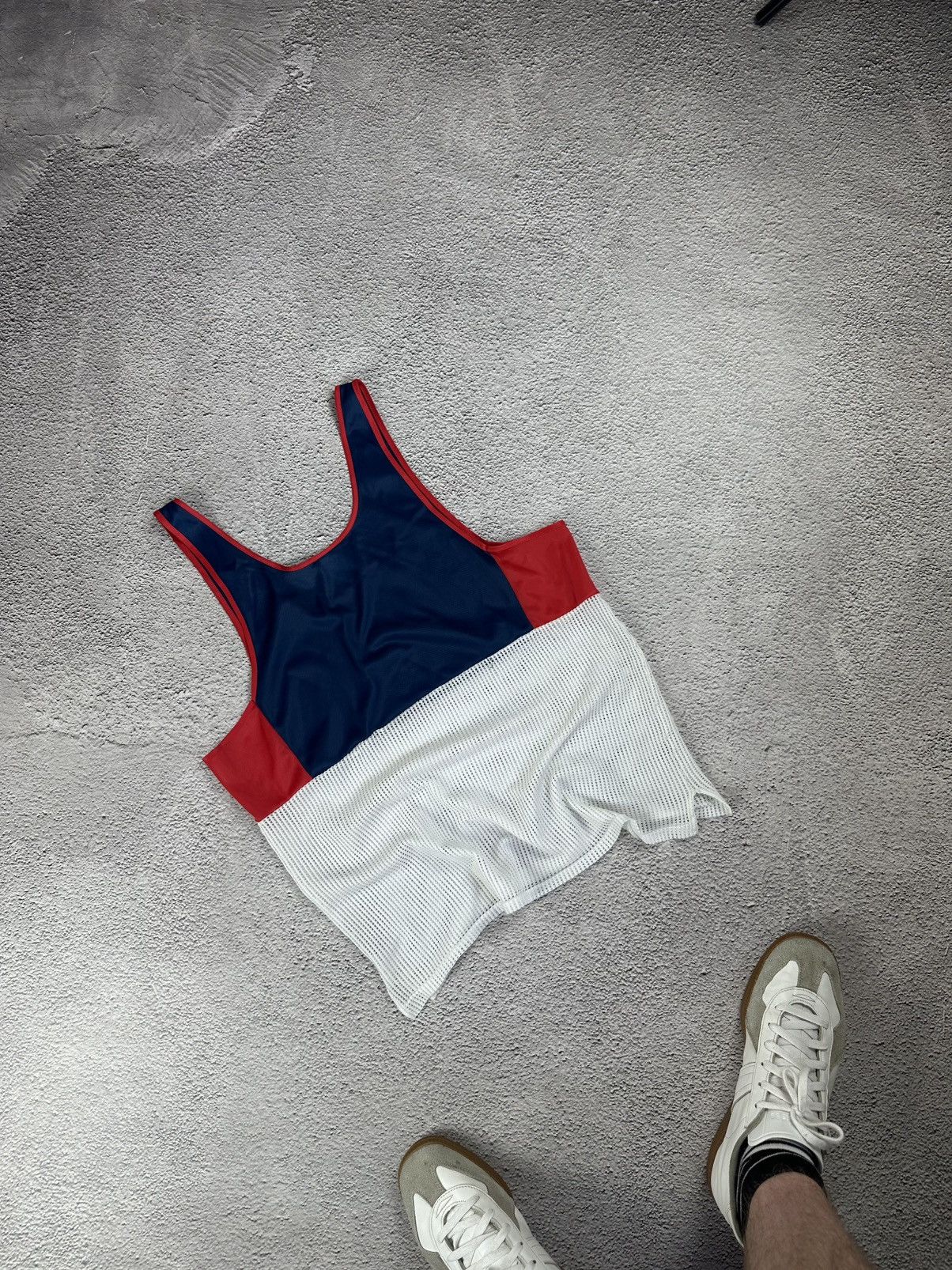 Nike × Vintage Vintage Nike Sportswear Mesh Tank UK Made (80s/90s) Size US M / EU 48-50 / 2 - 2 Thumbnail