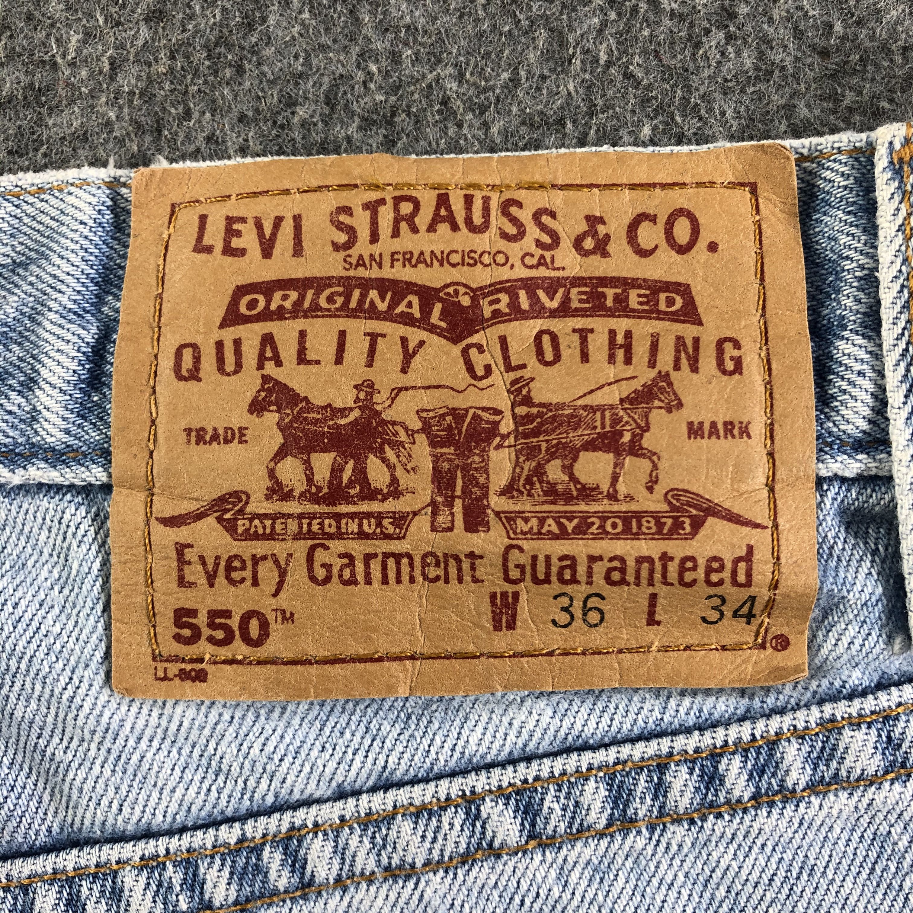 Levi's Vintage 90s Blue Wash Levis 550 Jeans-J2999 Size US 35 - 5 Thumbnail