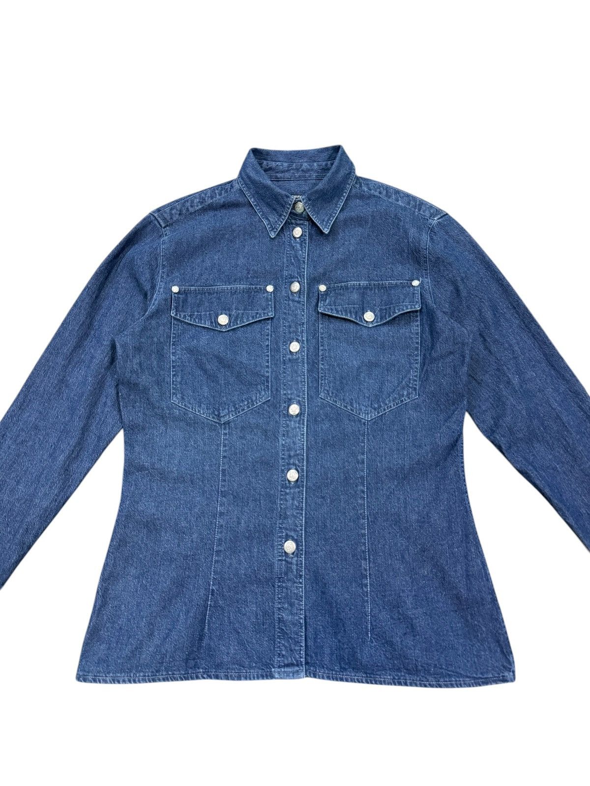 Versace RARE VERSACE WESTERN DENIM SHIRT Size S / US 4 / IT 40 - 3 Thumbnail