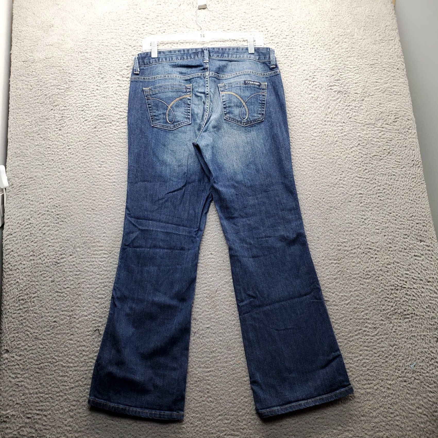 Calvin Klein Calvin Klein Womens 10 Bootcut Jeans Blue Denim 5-Pocket Stretch Regular Waist 32 Inseam 29.25" WG40A32C Size 32" / US 10 / IT 46 - 2 Thumbnail