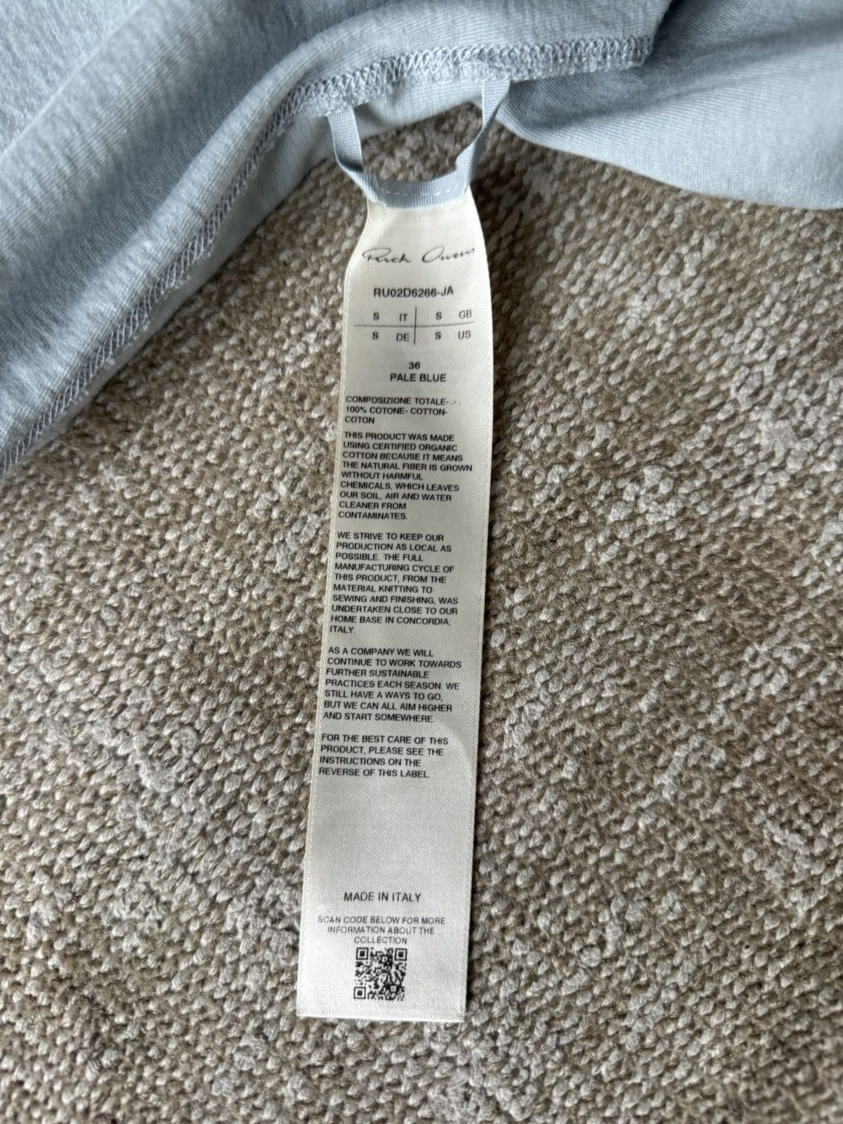 Rick Owens Rick Owens Porterville Long sleeve level t shirt sz S pale Size US S / EU 44-46 / 1 - 6 Thumbnail