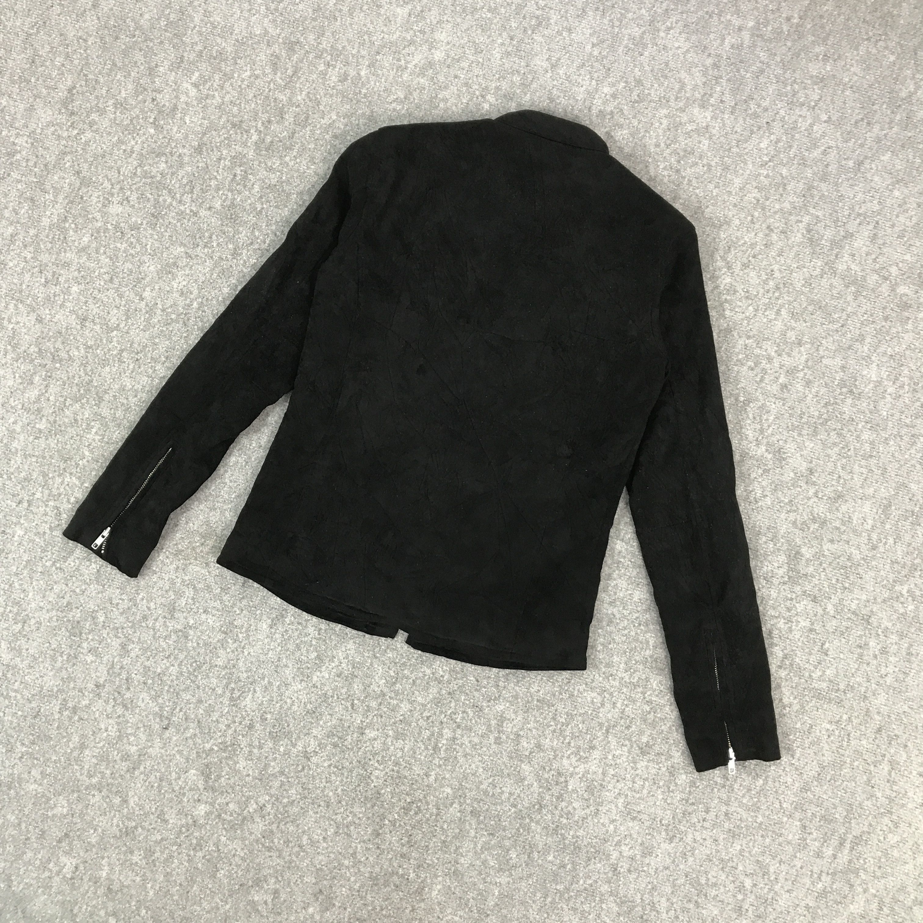 Japanese Brand BLACK BIKER STYLE PUNK ZIPPER HUB&SPOKE JACKET Size US M / EU 48-50 / 2 - 6 Thumbnail