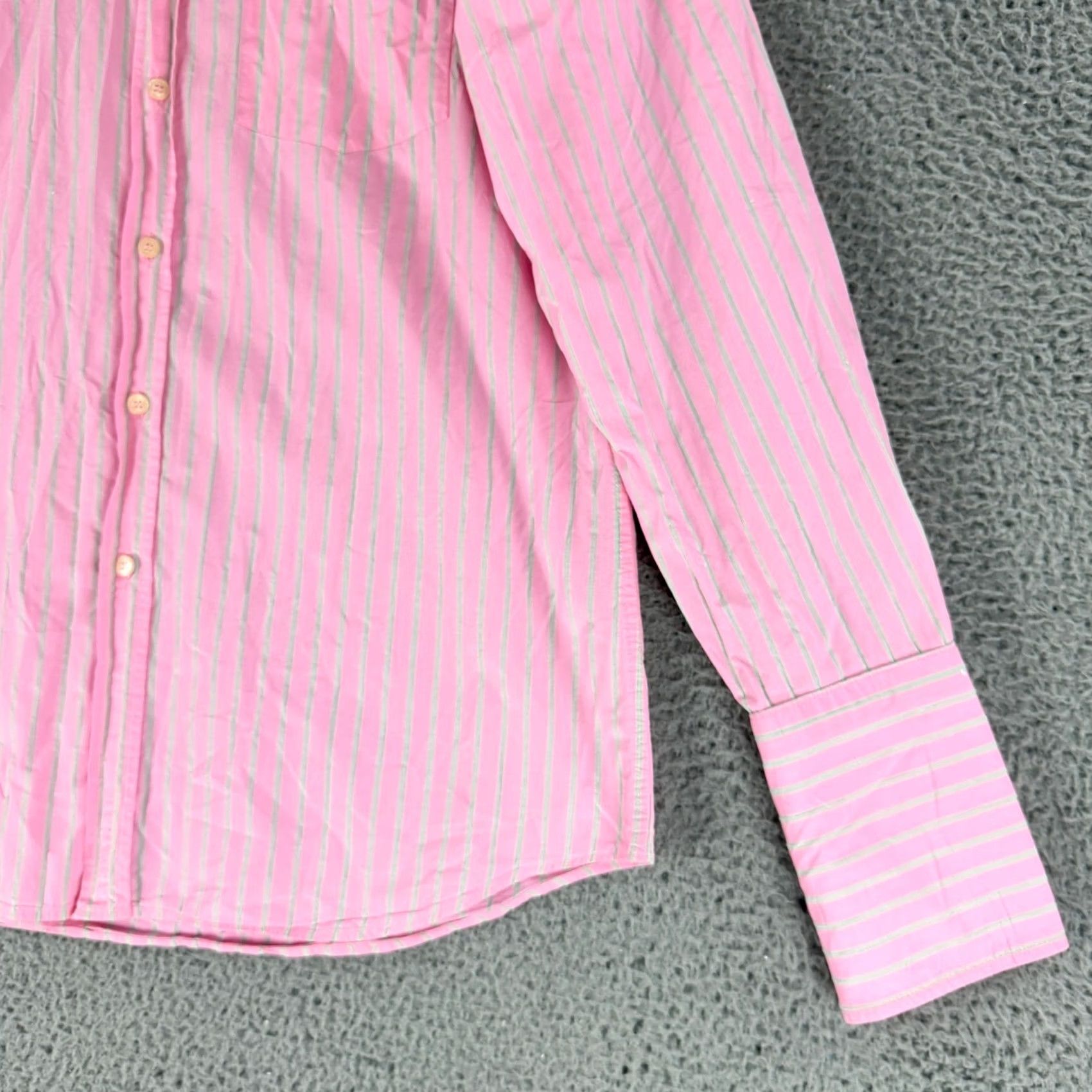 Paul Smith Paul Smith Mens Dress Shirt 16.5 Pink Stripe Long Sleeve Cotton Size 46R - 3 Thumbnail