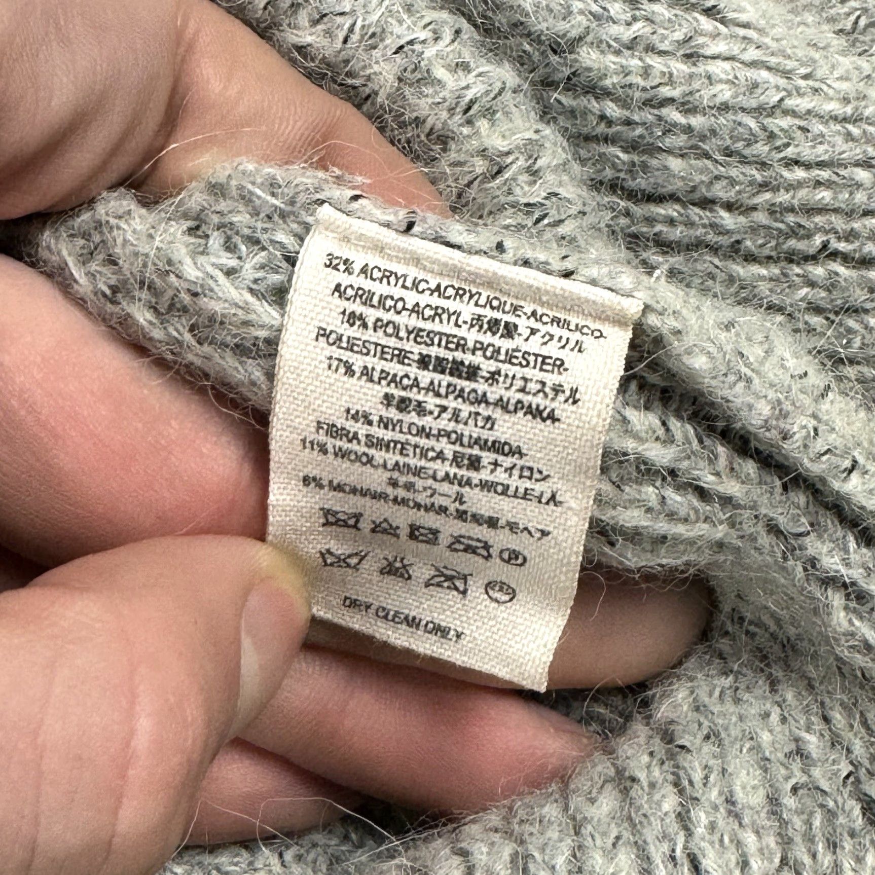 Free People FREE PEOPLE Oversized Cardigan Sweater with Pockets, Women's Size Small, Gray, Fuzzy Fluffy, Casual Classic Size S / US 4 / IT 40 - 6 Thumbnail