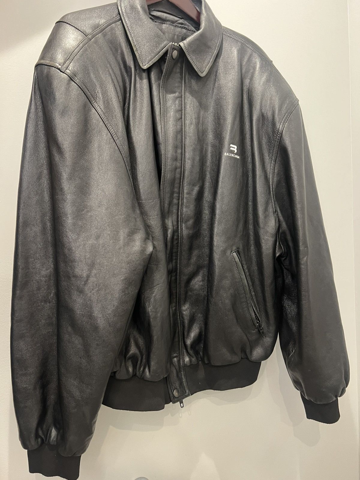 Balenciaga 🔥ORIGINAL VERSION🔥 Sport B Taxi Blouson Leather Jacket Size US M / EU 48-50 / 2 - 7 Thumbnail