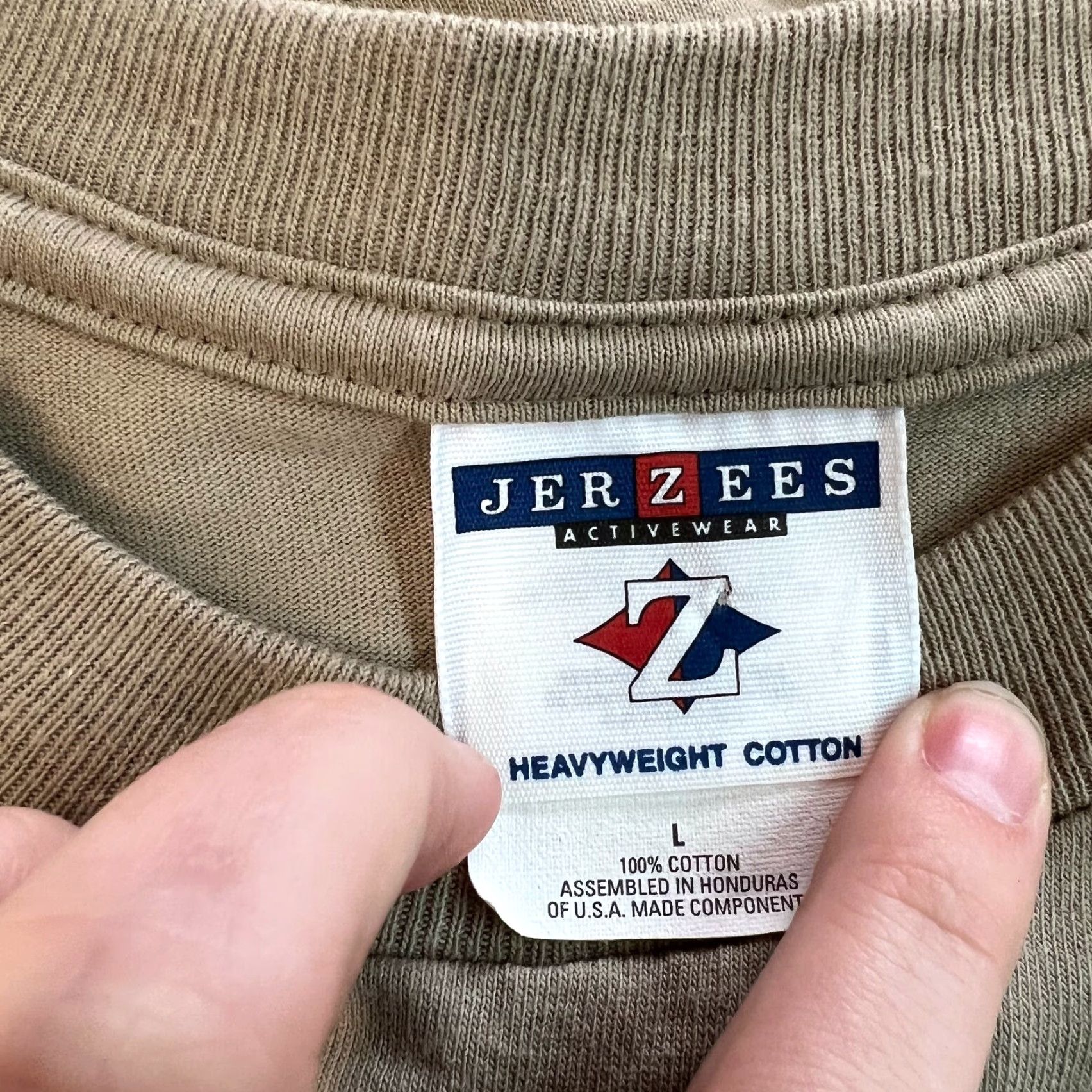 Jerzees Jerzees Graphic Tee Shirt Mens World Dad Greatest Tan Crew Neck 100% Cotton Size L Holidays Mens Size US L / EU 52-54 / 3 - 6 Thumbnail