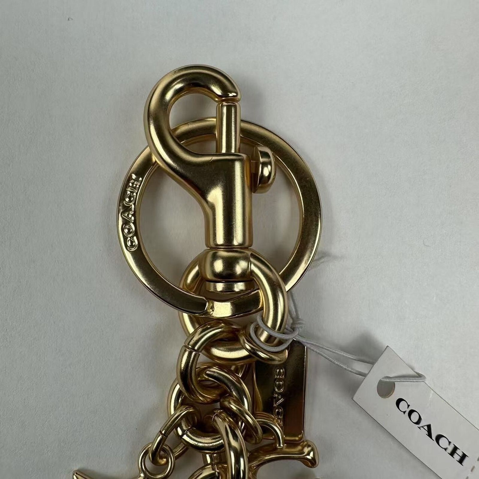Coach Coach Star Cluster Bag Charm With Key Ring In Gold CW490 NWT Size ONE SIZE - 6 Thumbnail