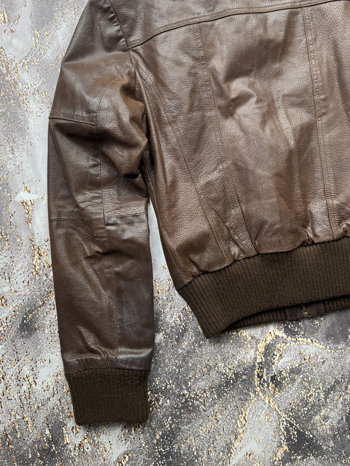Genuine Leather Vintage Leather Bomber Jacket Size S / US 4 / IT 40 - 10 Thumbnail