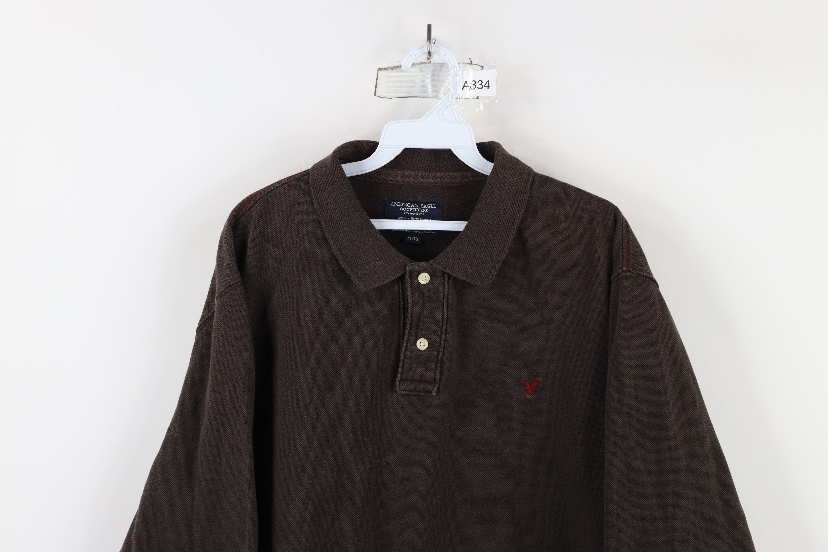 American Eagle Outfitters × Vintage Vintage American Eagle Outfitters Heavy Long Sleeve Polo Size US L / EU 52-54 / 3 - 2 Thumbnail