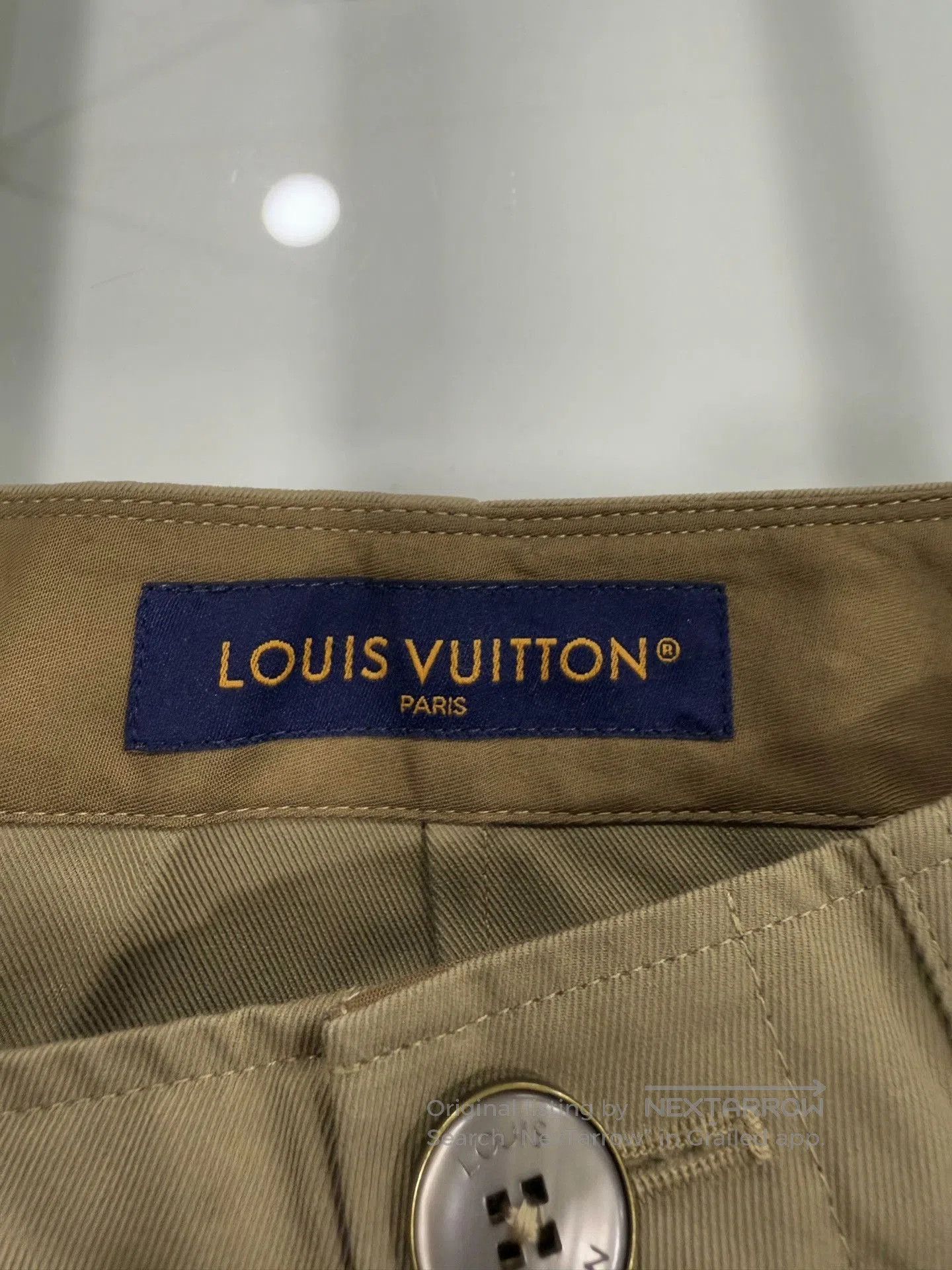 Louis Vuitton Louis Vuitton Khaki Rhinestone Denim Cargo Shorts. Size US 32 / EU 48 - 3 Thumbnail