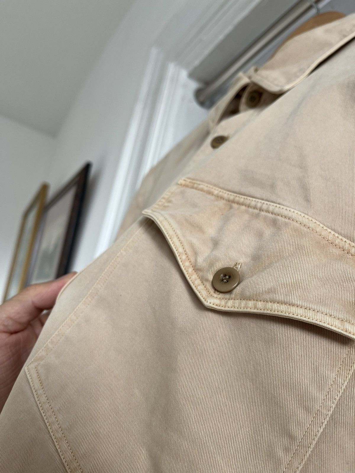 Officine Generale Officine Generale Patch Pocket overshirt (Ecru / Beige) Size US S / EU 44-46 / 1 - 4 Thumbnail