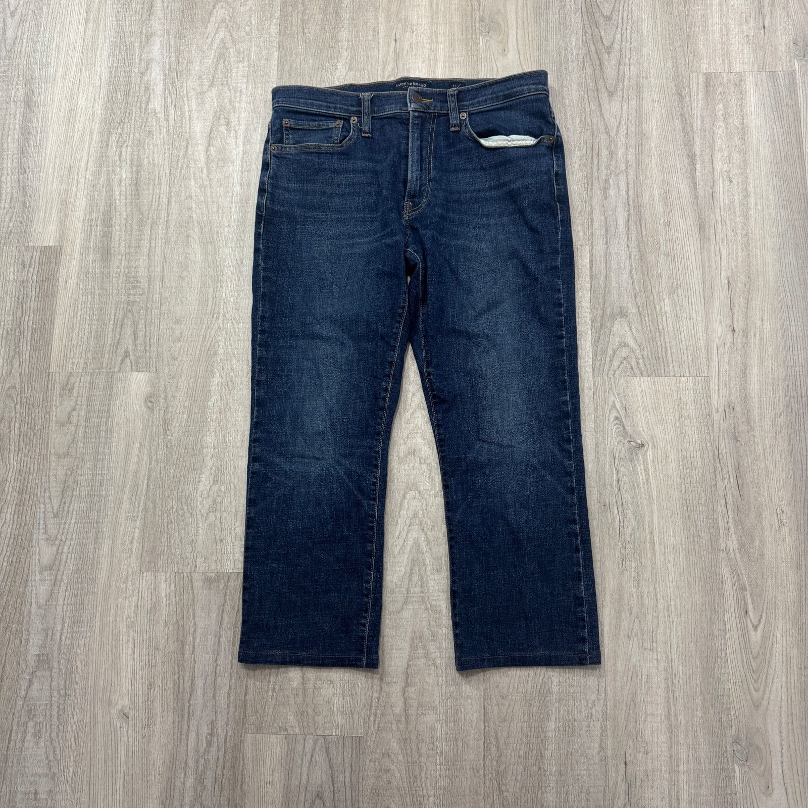 Lucky Brand Lucky Brand 121 Slim Straight Jeans 31x30 (Fits 31x24) Blue Size US 31 - 1 Thumbnail