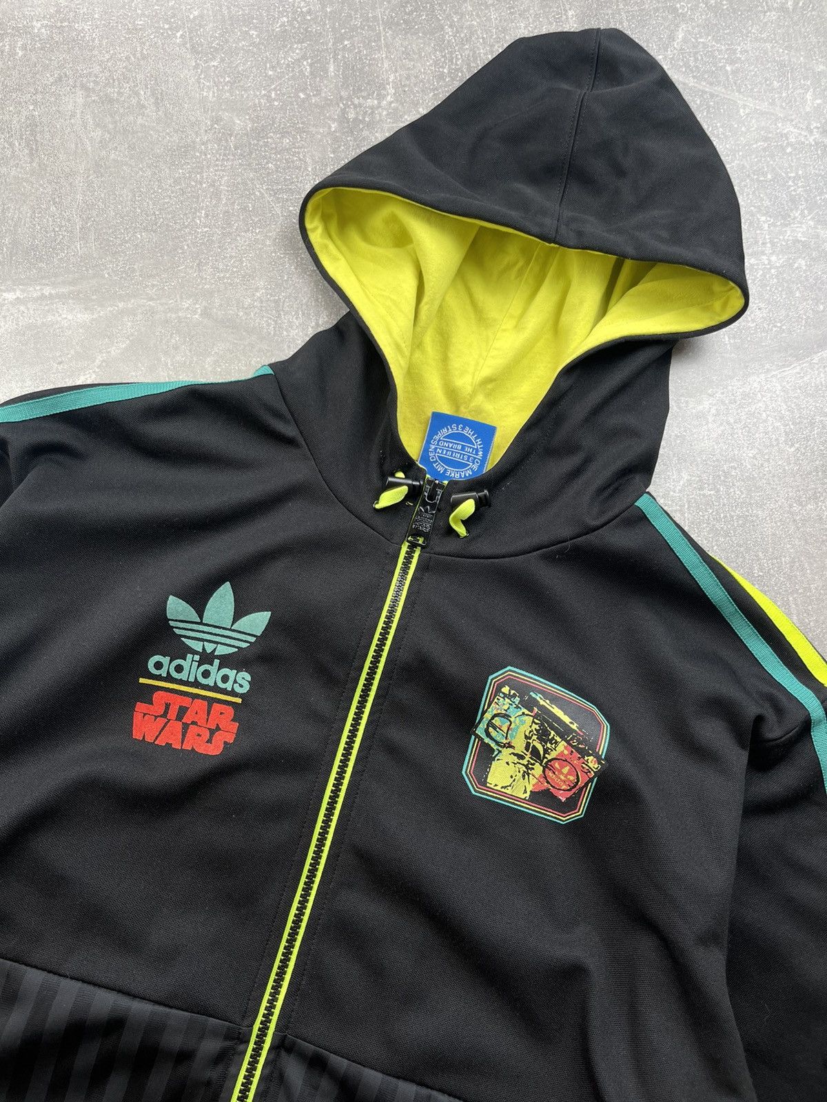 Adidas × Star Wars Adidas Star Wars Boba Fett Track Jacket Rare Rasta Stripes Size US L / EU 52-54 / 3 - 3 Thumbnail