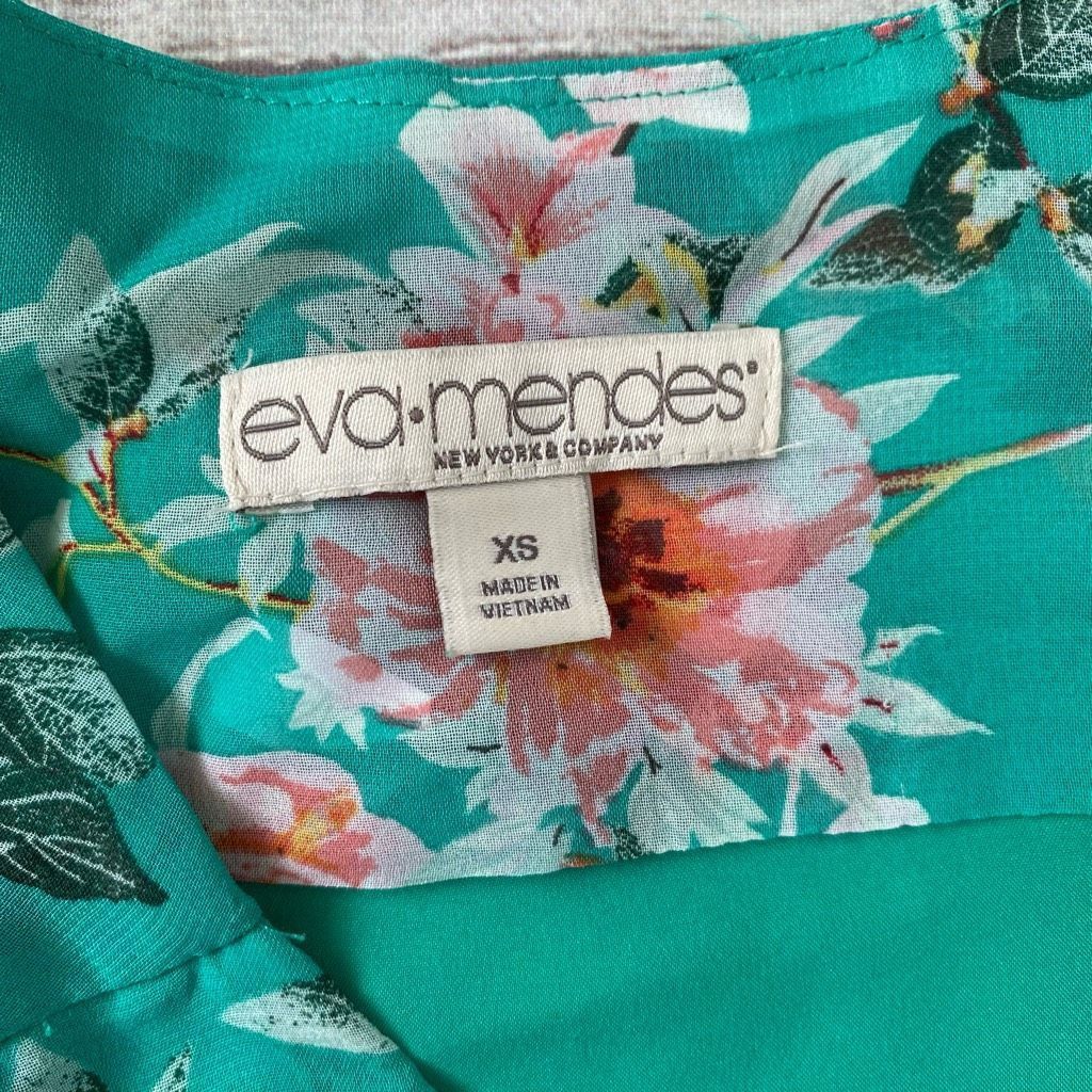 Other Eva Mendez women wrap maxi dress with side tie and floral print green Size XS / US 0-2 / IT 36-38 - 10 Thumbnail
