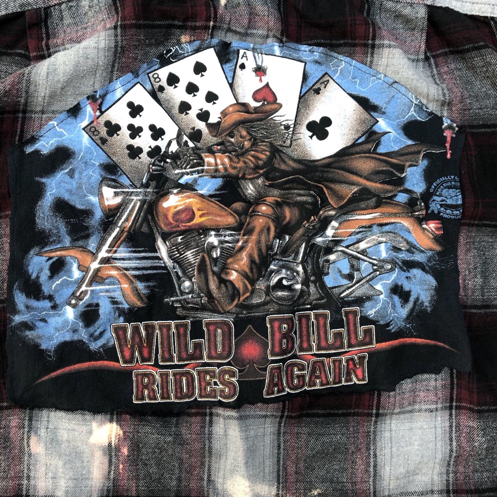 Faded Glory Faded Glory Flannel Biker Skeleton Tie Dye Acid Wash Plaid Shirt Mens S Brown Size US S / EU 44-46 / 1 - 4 Thumbnail