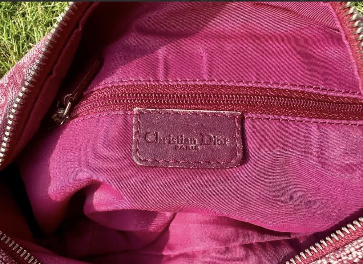 Dior Authentic Christian Dior Trotter Burgundy Monogram Pochette Size ONE SIZE - 6 Thumbnail