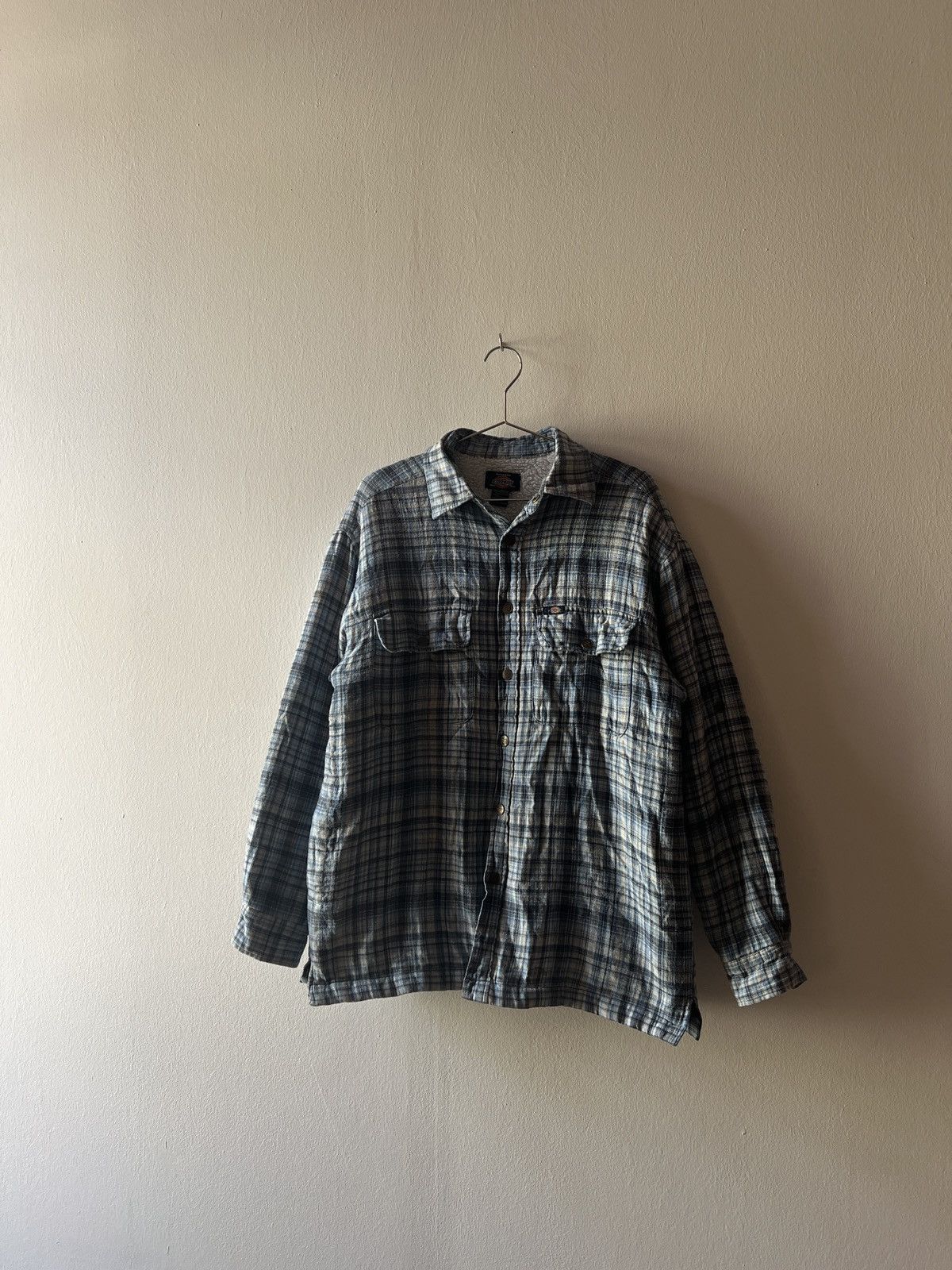 Vintage Dickies Overshirt Winter Jacket 90s Skating Striped