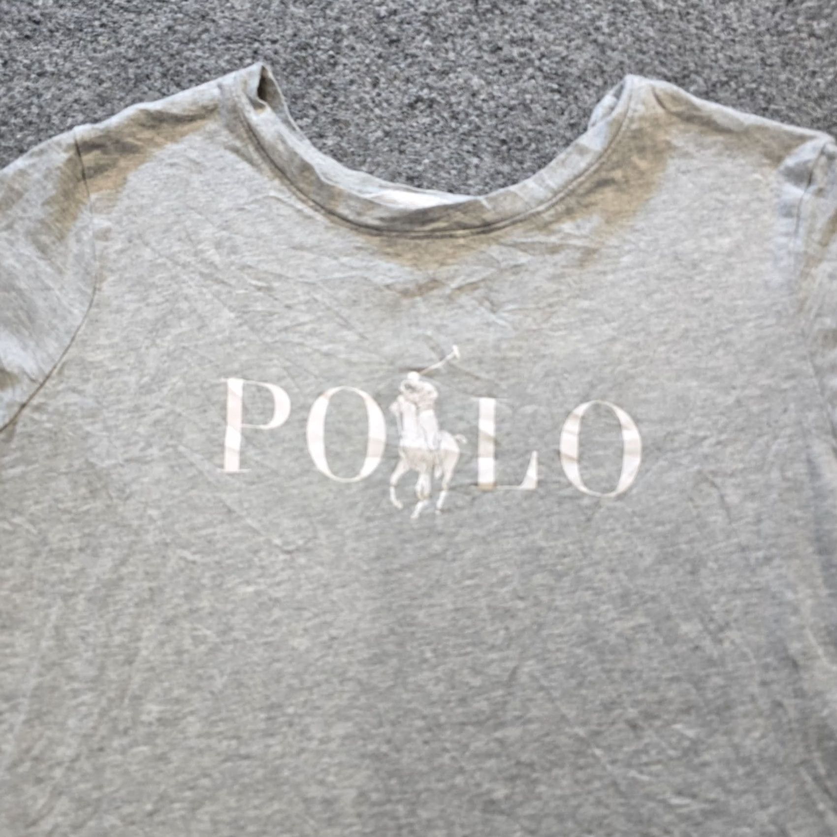 Vintage Polo Top Women XS Gray Logo Short Sleeve Crew Neck Capsule Basic Tee Shirt Size XS / US 0-2 / IT 36-38 - 2 Thumbnail