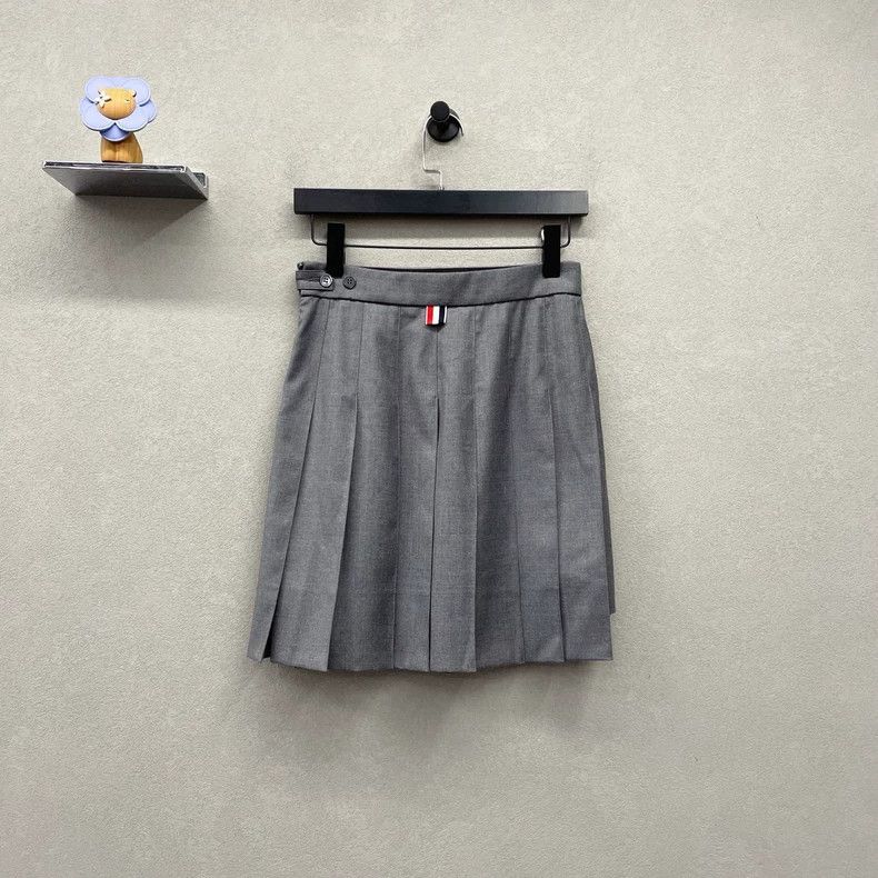 Thom Browne Thom Browne Gray high waist pleated skirt Size 24" / US 00 / IT 34 - 2 Thumbnail