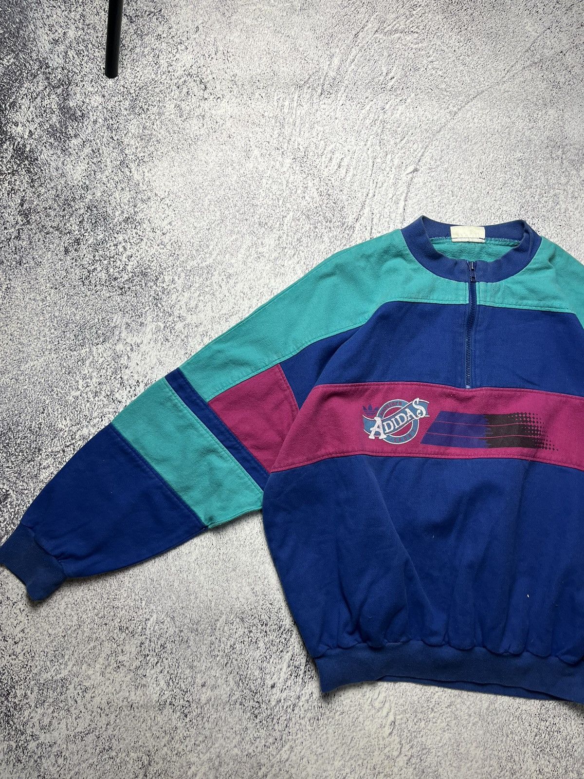 Adidas Vintage Adidas Sports Sweatshirt Half Y2K zip 90s 80s Size US M / EU 48-50 / 2 - 4 Thumbnail