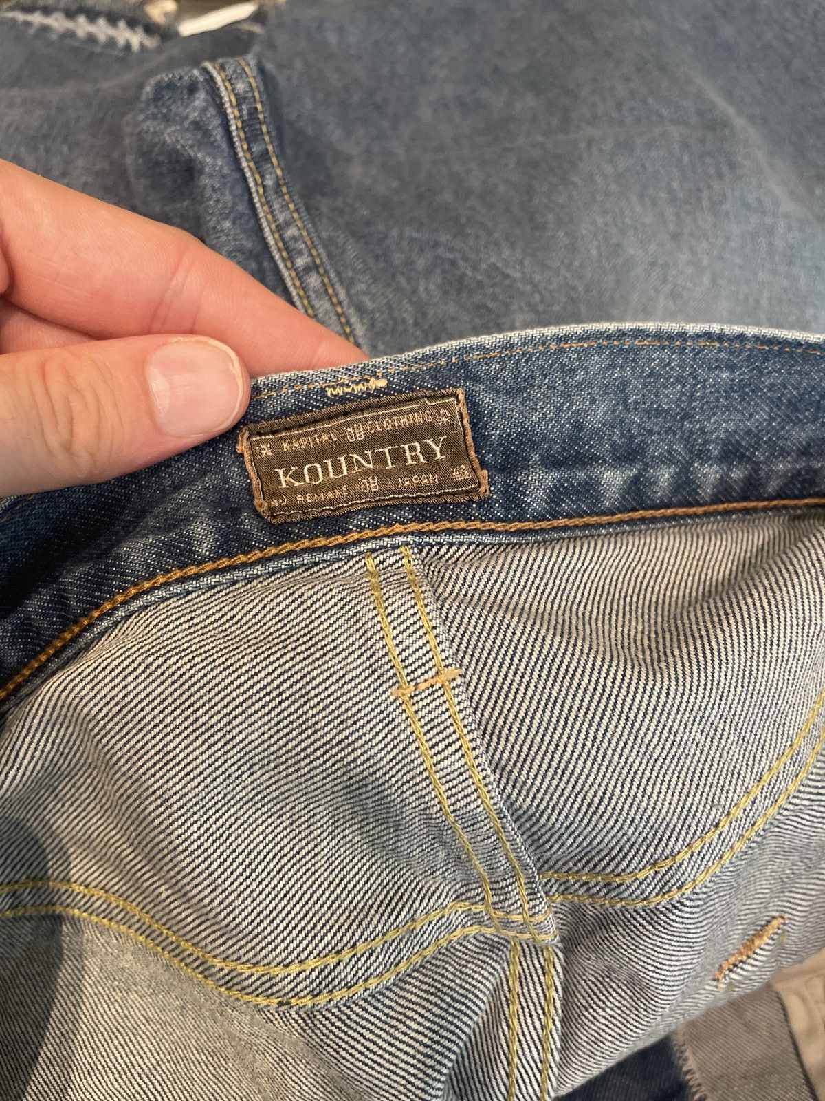 Kapital Kapital Bones Denim Jean Shorts Indigo 38 Size US 38 / EU 54 - 3 Thumbnail