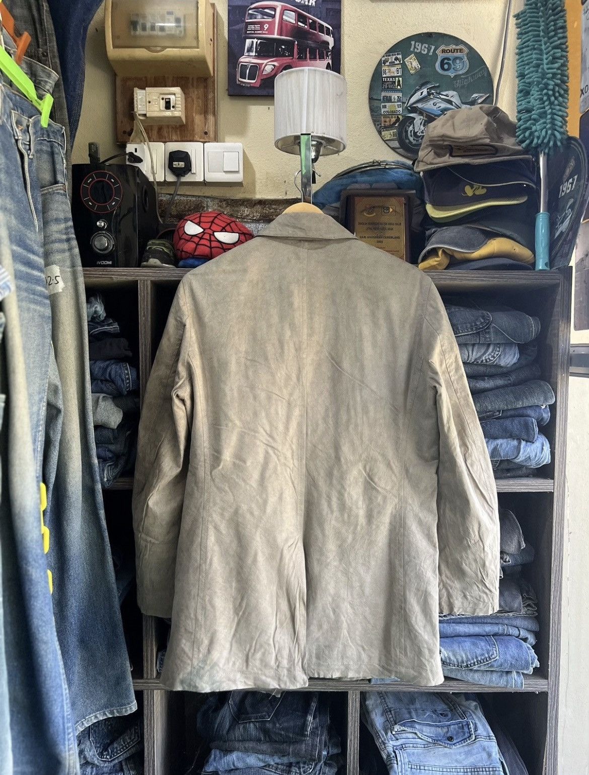 Yohji Yamamoto 🔥Vintage Ined Homme Yohji Yamamoto Suede Jacket Size US S / EU 44-46 / 1 - 3 Thumbnail