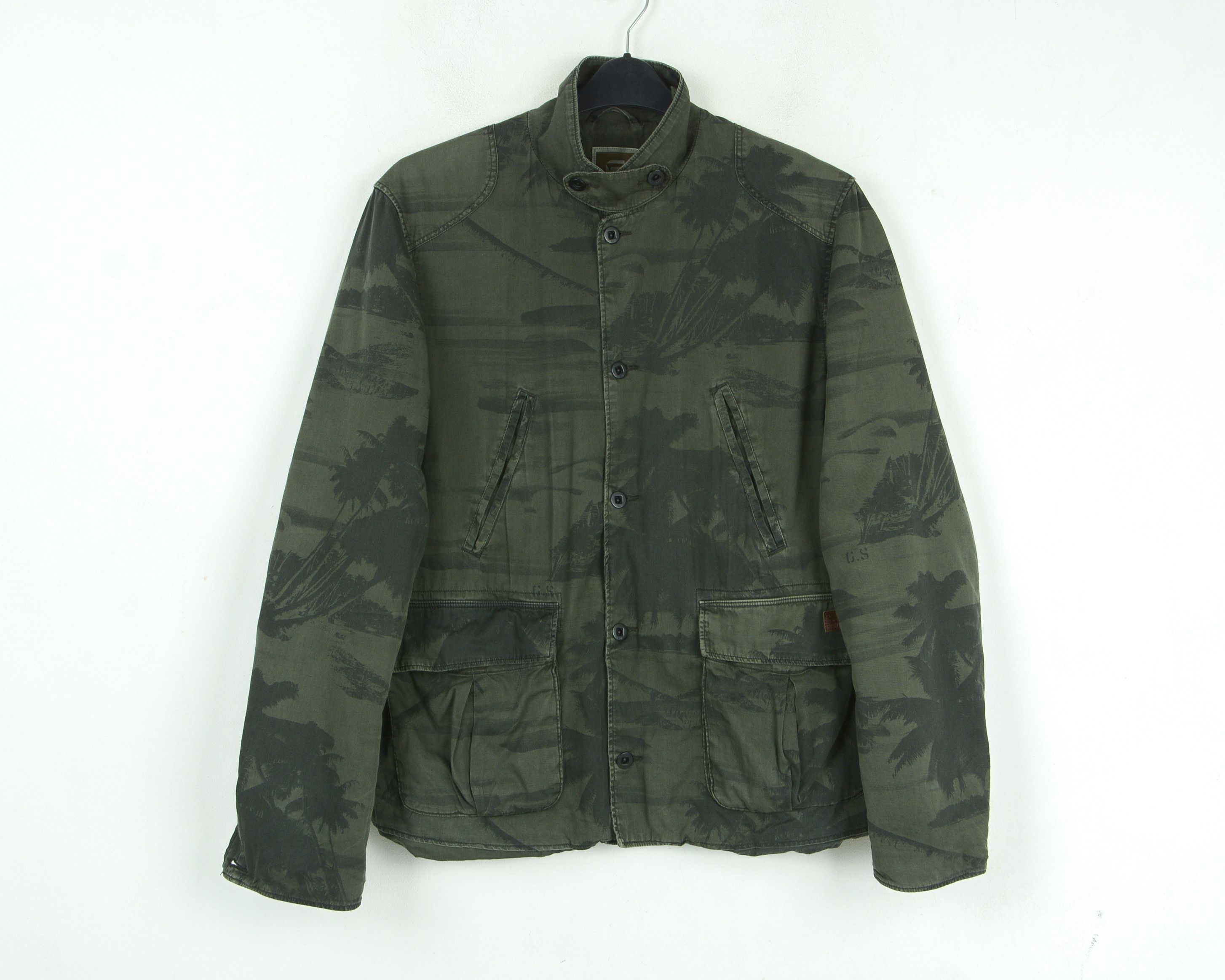 G-Star Cargo Norris Palm Blazer Mens L Jacket Green Lightweight Size US L / EU 52-54 / 3 - 1 Thumbnail