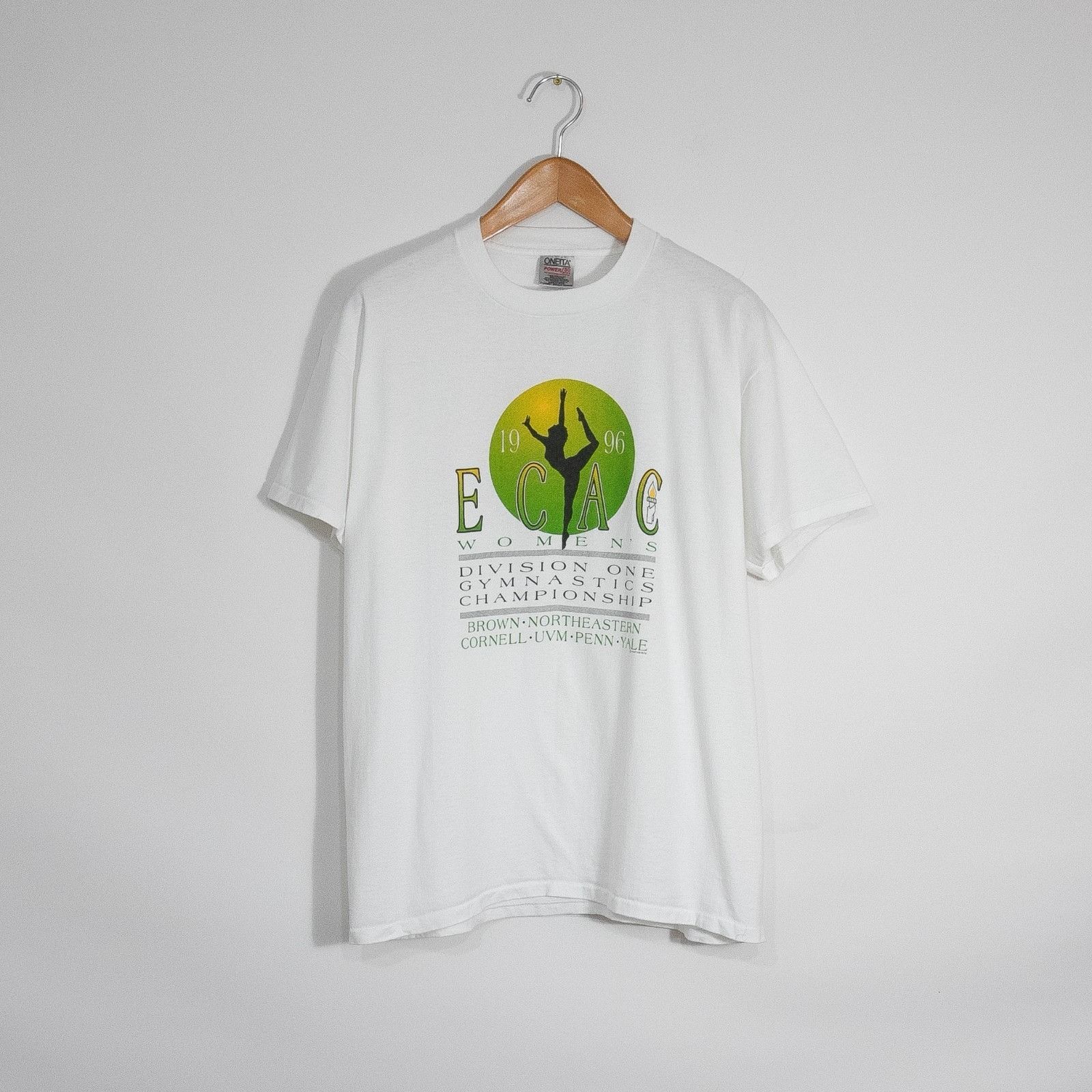Vintage Vintage 90s ECAC Gymnastics Collegiate T Shirt XL - Champion Size US XL / EU 56 / 4 - 1 Thumbnail
