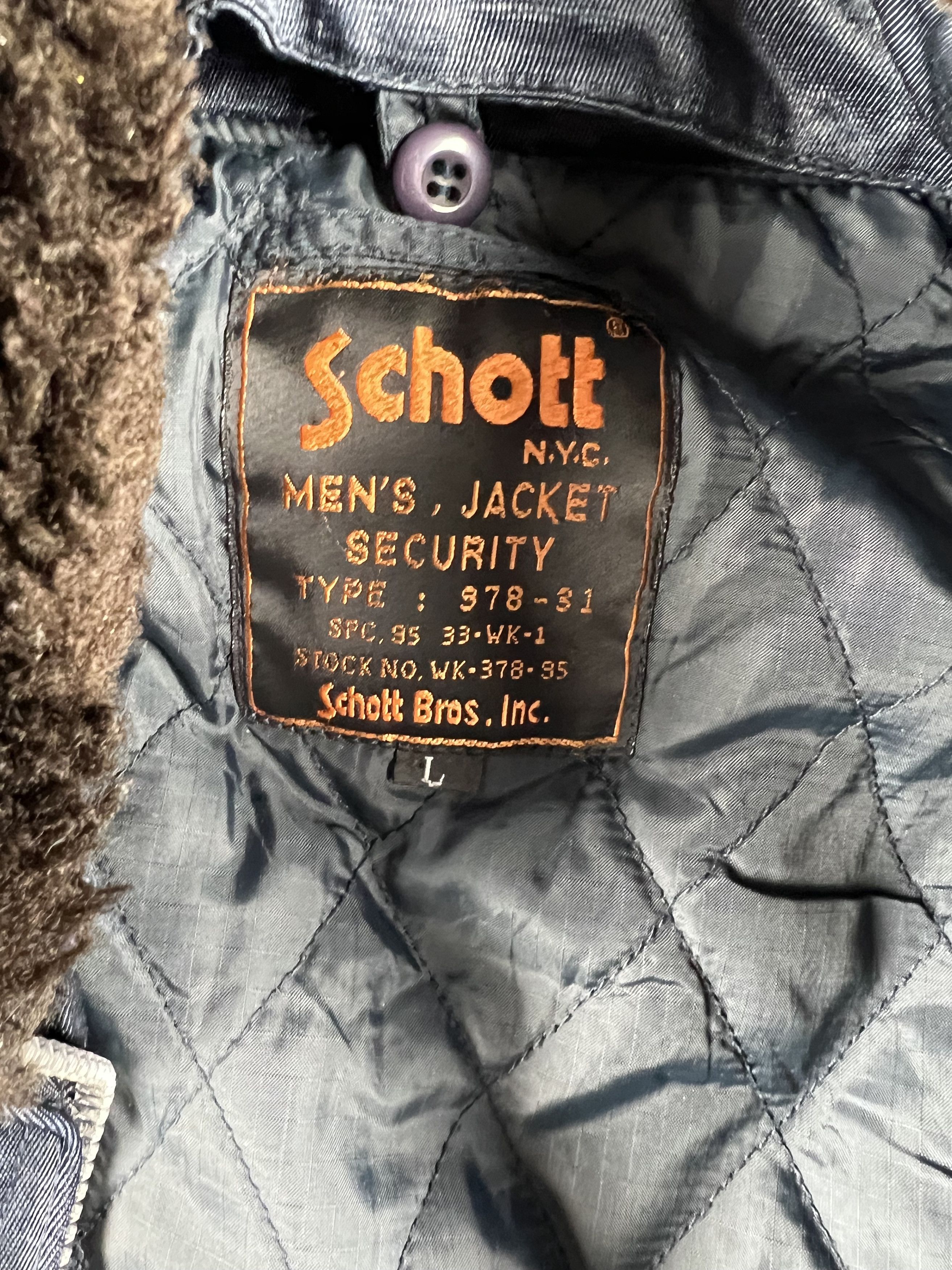 Schott × Vintage Schott Bomber Jacket Made in USA L Size US L / EU 52-54 / 3 - 3 Thumbnail