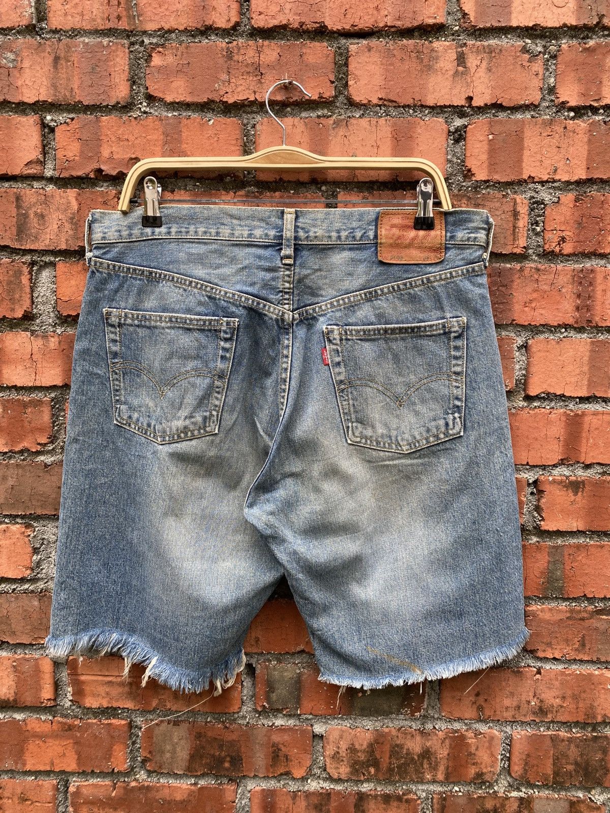 Levi's Vintage Clothing W35x9 Vintage levi's 503B Redline big E cut off denime Size US 35 - 2 Thumbnail
