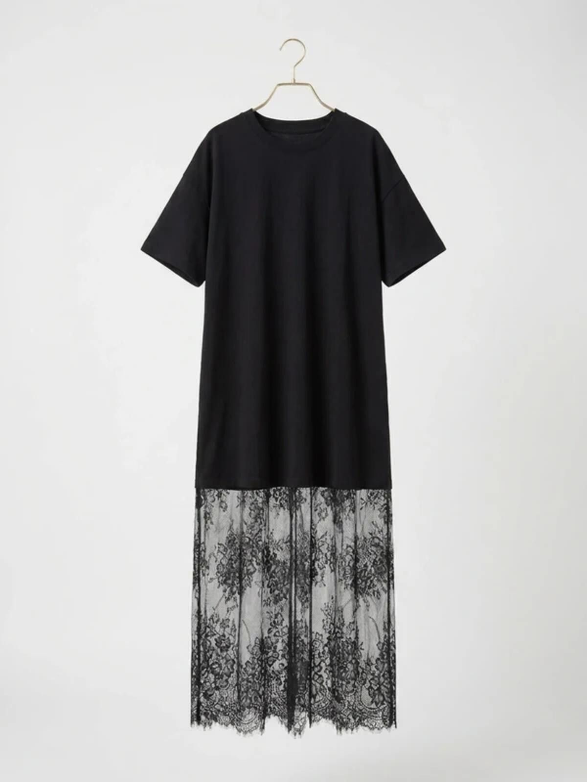 Other Trendy Black Lace Overlay Midi Dress Casual Chic Size S / US 4 / IT 40 - 1 Thumbnail
