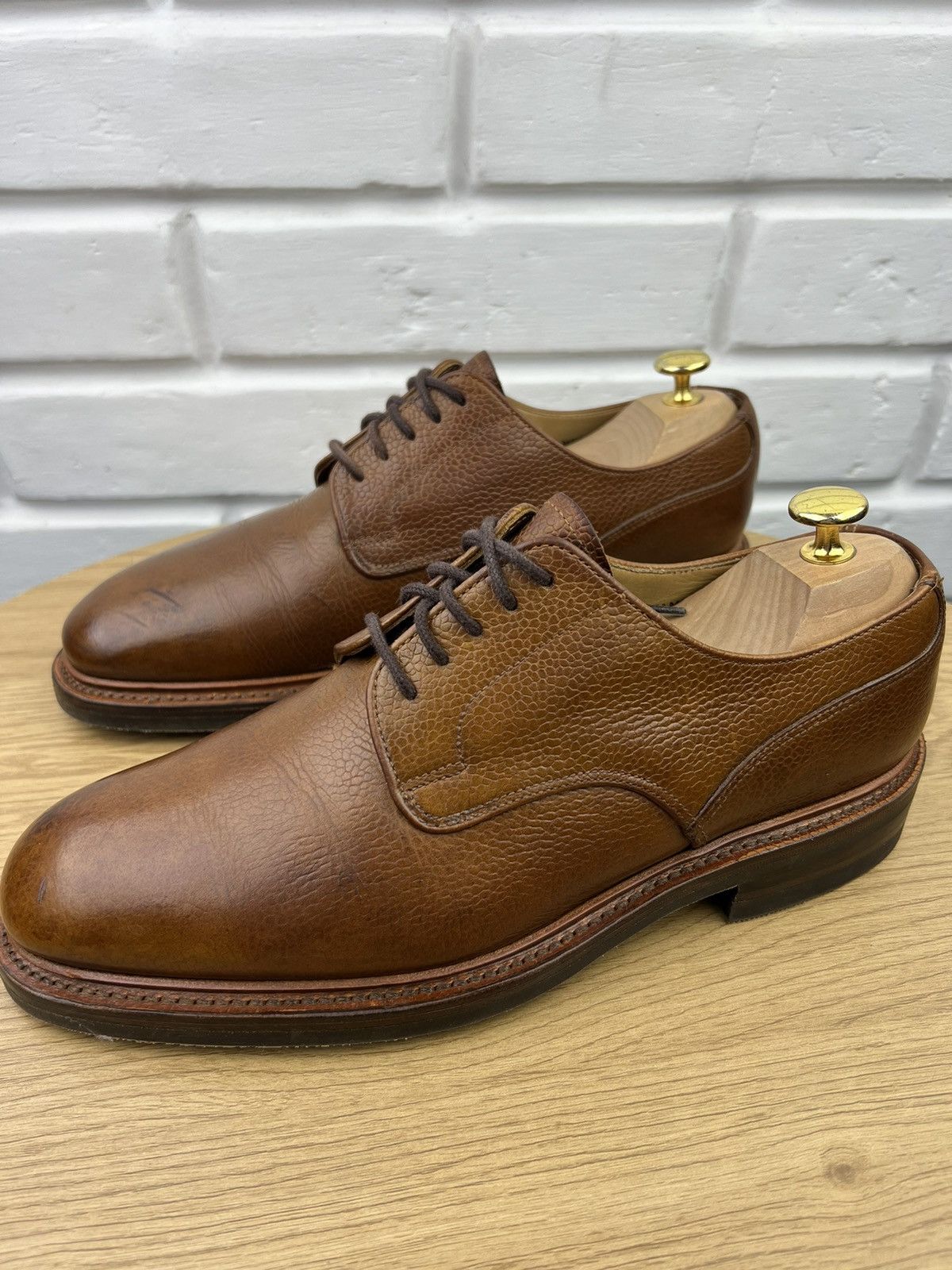 LOAKE Derby Leather Shoes Lace Up Handmade in England Men’s