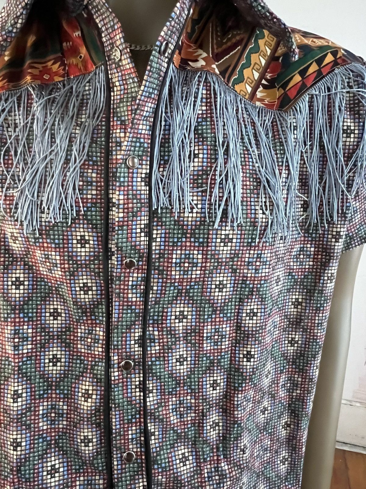 Other Fringe Cowboy Shirt L snap by A Herman USA Size US L / EU 52-54 / 3 - 3 Thumbnail