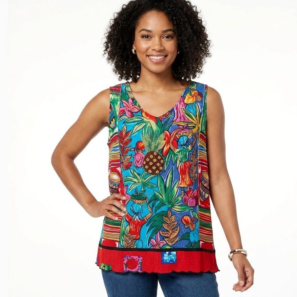 Other Vintage Key Lime Pie Sleeveless Tank Top Women Size S Tribal Size S / US 4 / IT 40 - 1 Thumbnail