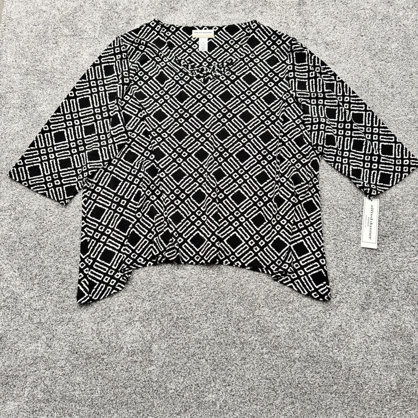 Other Alfred Dunner Blouse Womens 3X Plus Boho Jacquard Knit Size 3XL / US 20-22 - 1 Thumbnail