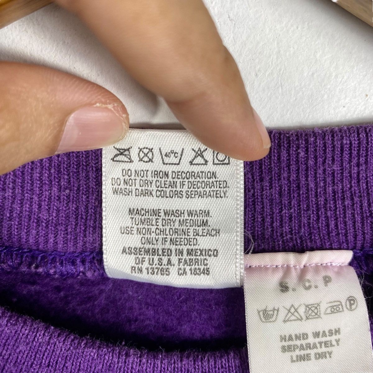 Fruit Of The Loom × Vintage Vintage 90's BLANK PURPLE Fruit Of The Loom Crewneck Size US M / EU 48-50 / 2 - 6 Thumbnail