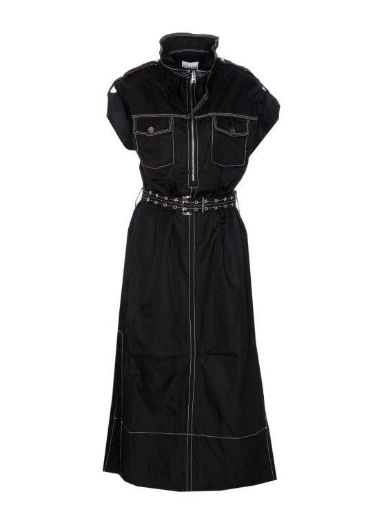 Ganni GANNI Women Mid Skirts W0691 099 Black Size S / US 4 / IT 40 - 1 Thumbnail