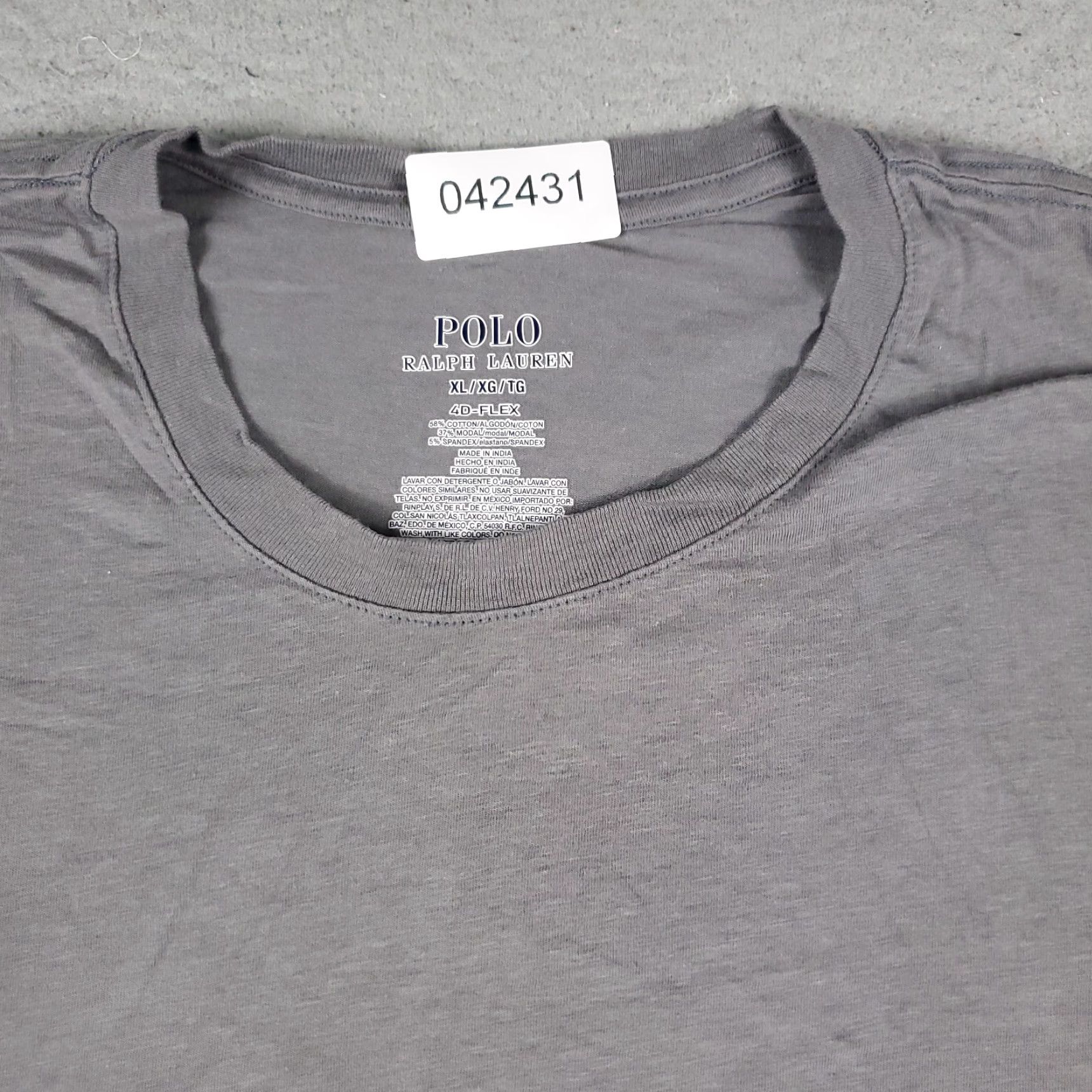 Ralph Lauren Polo Ralph Lauren T Shirt Mens XL Gray Pony Logo Short Sleeve Crew Neck Casual tee Adult XL Gray - Mens Polo Shirt Classic American Sports Logo Size US XL / EU 56 / 4 - 2 Thumbnail