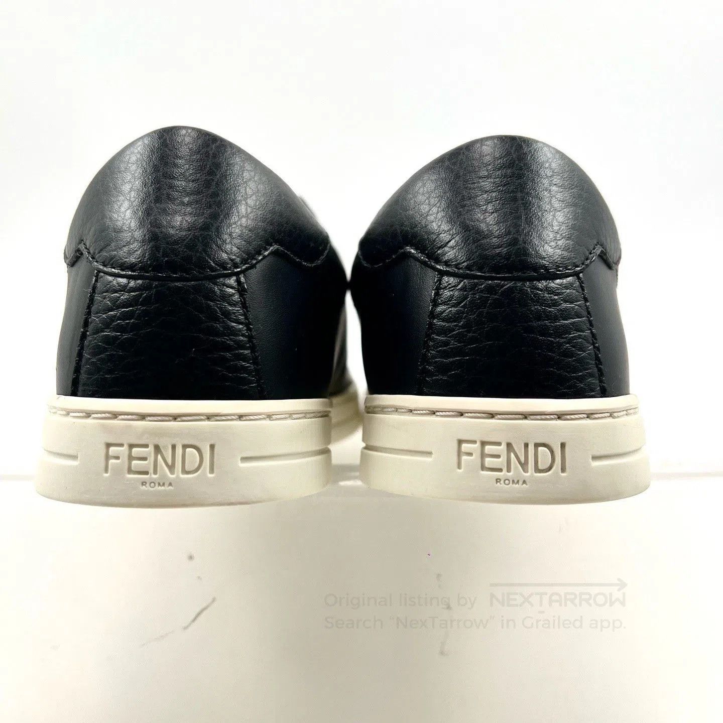 Fendi Fendi Black Leather Slip-On Low-Top Shoes. Size US 6.5 / IT 36.5 - 5 Thumbnail