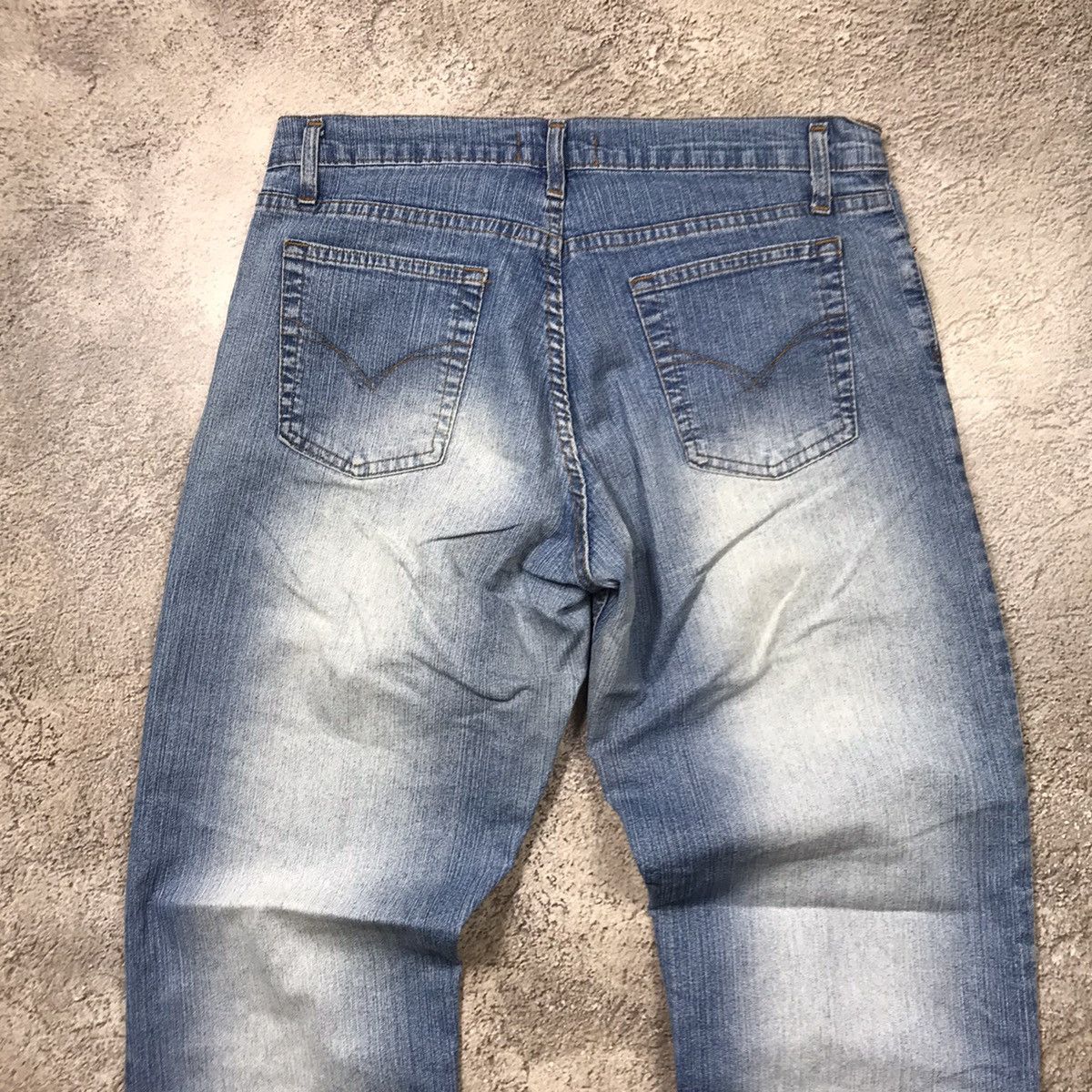 Vintage Vintage Y2K Distressed Baggy Flared Jeans Grunge Skate 28 Size 28" / US 6 / IT 42 - 4 Thumbnail